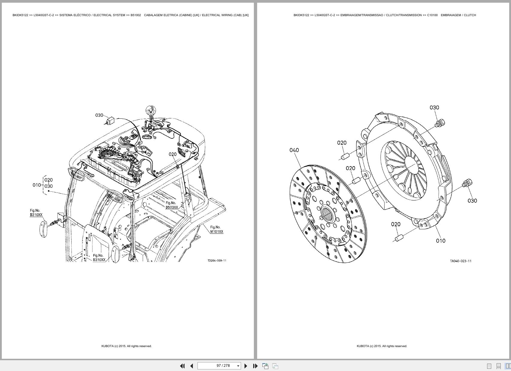 Kubota Tractor L5040GST C 2 Spare Parts Catalog EN PT (2)