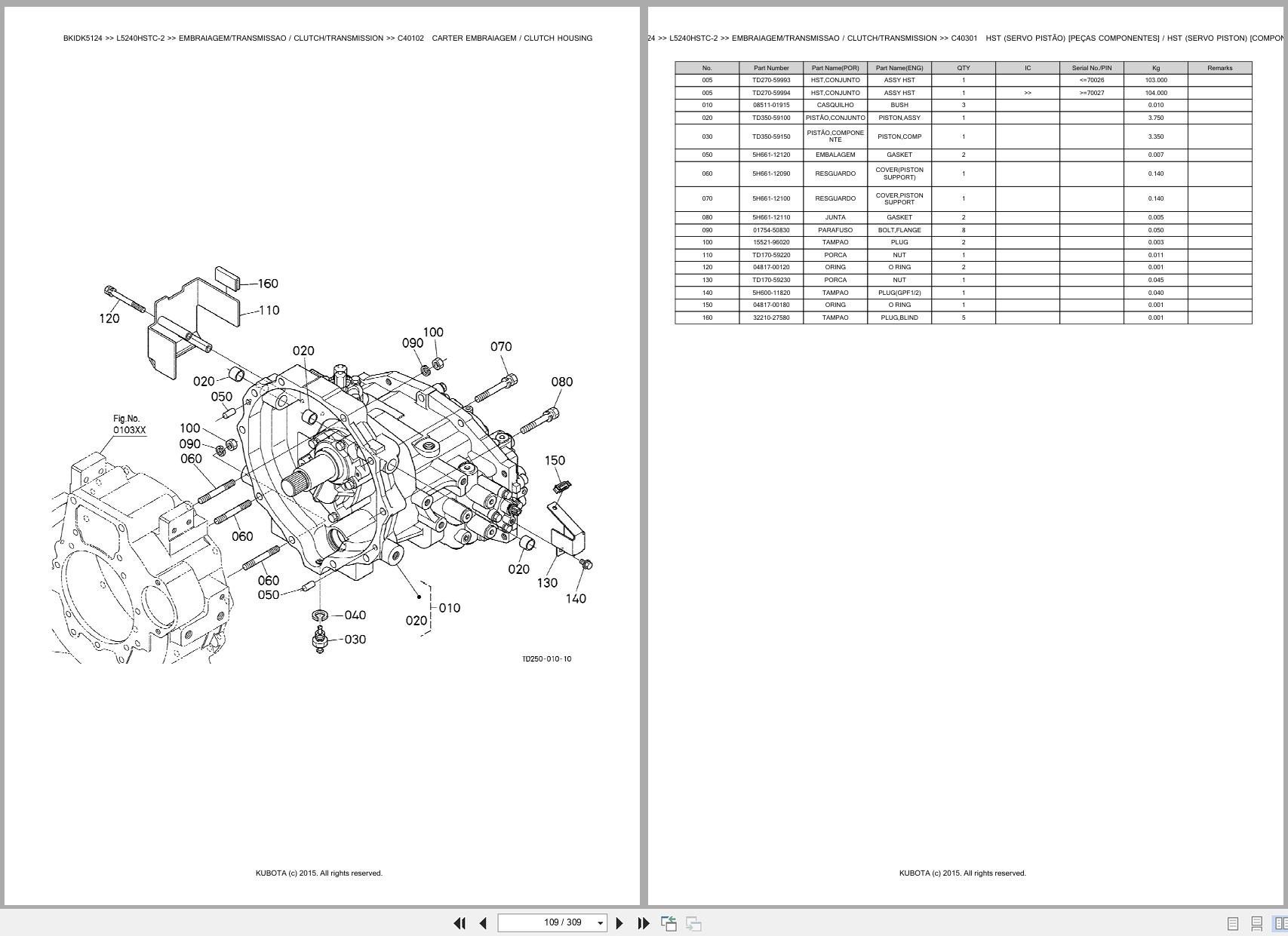 Kubota Tractor L5240HSTC 2 Spare Parts Catalog EN PT (2)