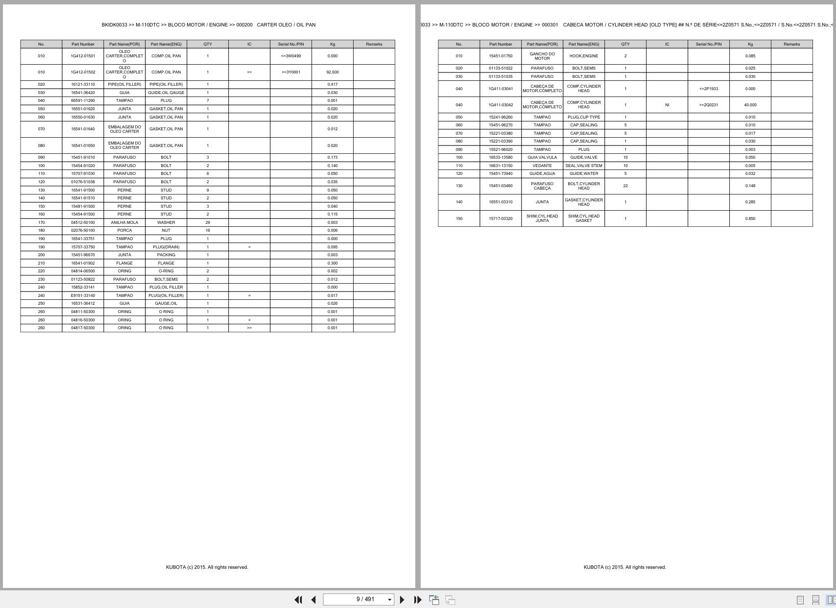 Kubota Tractor M 110DTC Spare Parts Catalog EN PT (3)