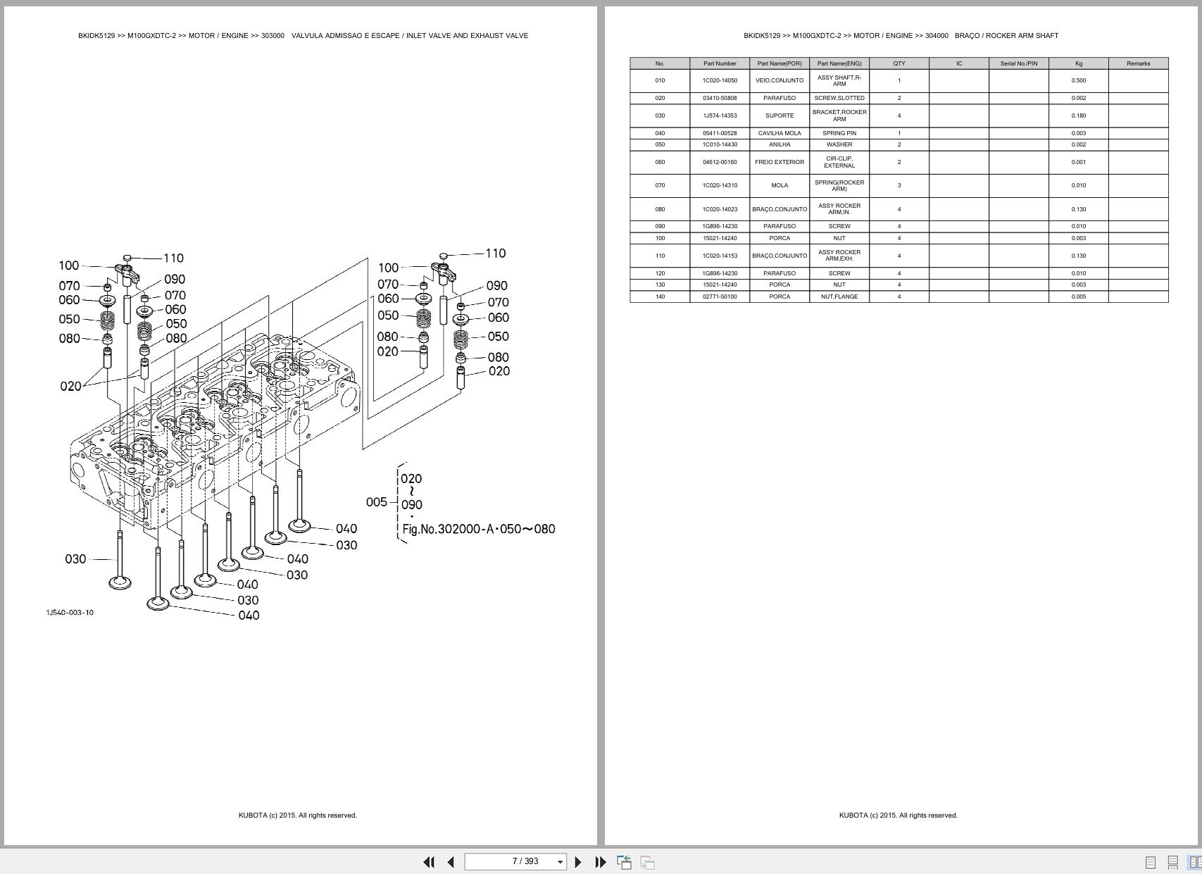 Kubota Tractor M100GXDTC 2 Spare Parts Catalog EN PT (3)
