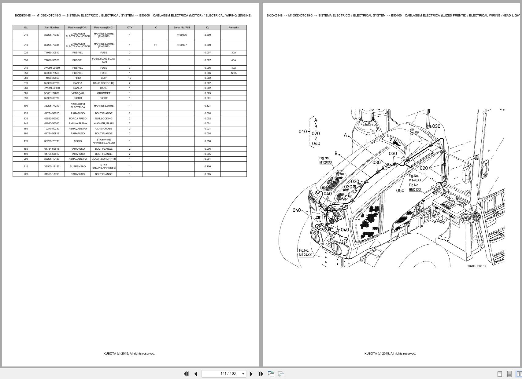 Kubota Tractor M105GXDTC19 3 Spare Parts Catalog EN PT (2)
