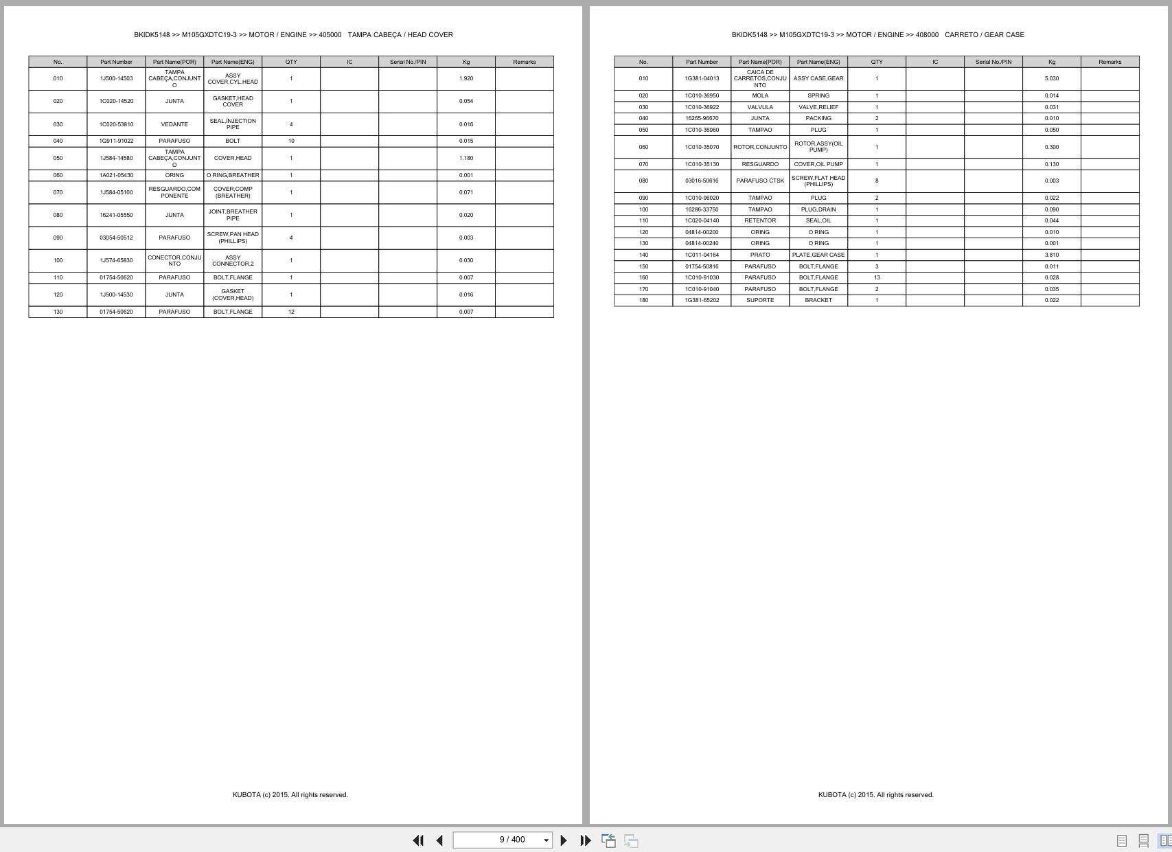 Kubota Tractor M105GXDTC19 3 Spare Parts Catalog EN PT (3)