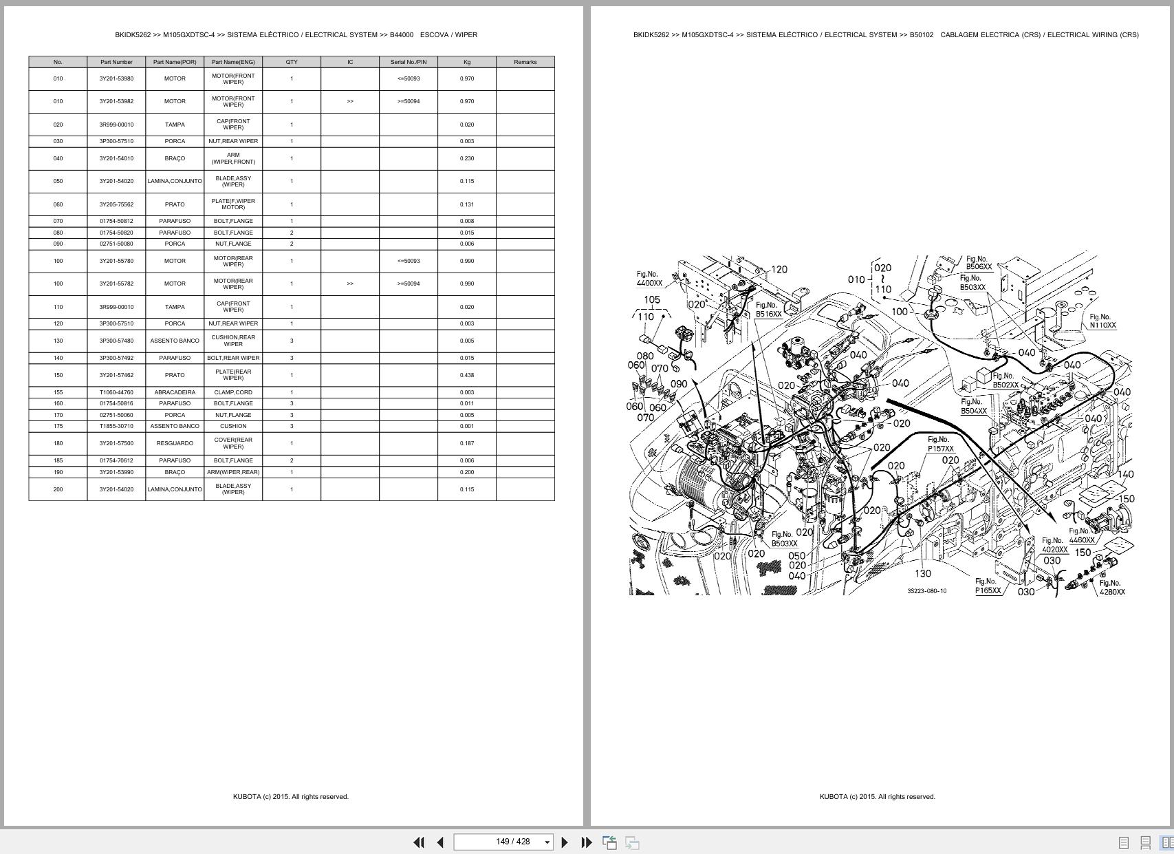 Kubota Tractor M105GXDTSC 4 Spare Parts Catalog EN PT (2)