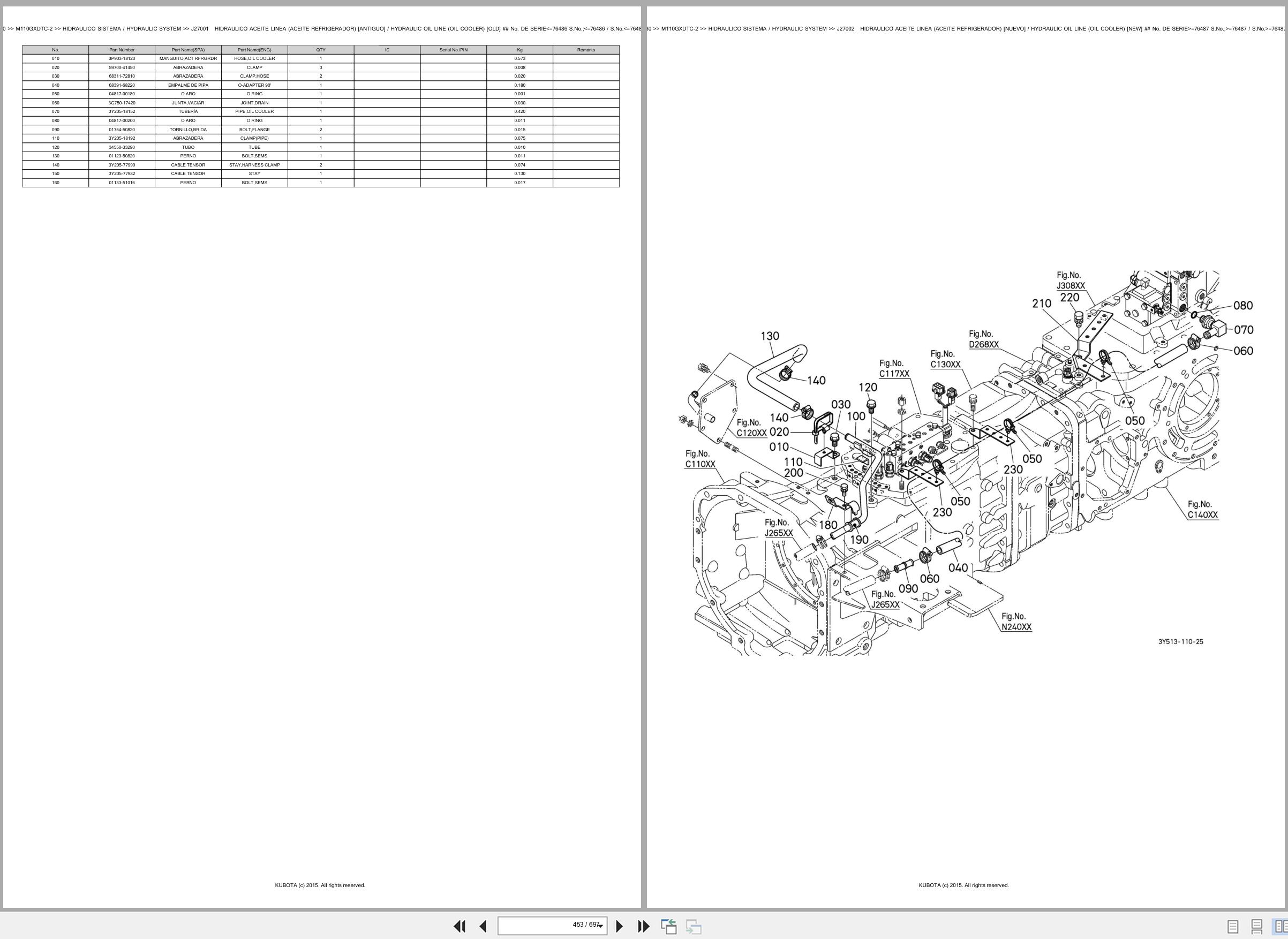 Kubota Tractor M110GXDTC 2 Spare Parts Catalog EN ES (3)