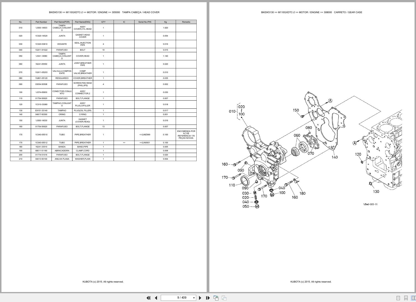 Kubota Tractor M110GXDTC 2 Spare Parts Catalog EN PT (3)