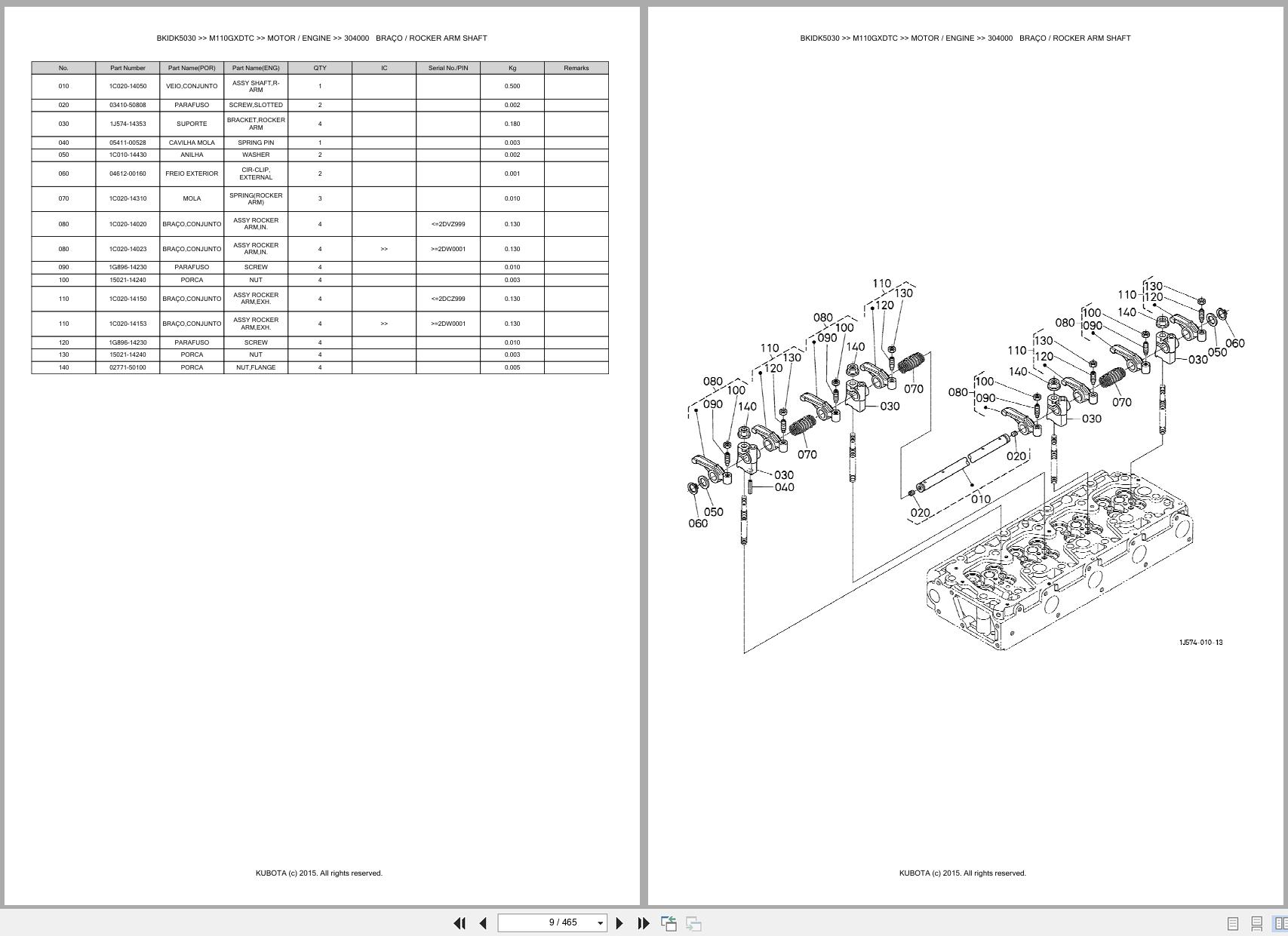 Kubota Tractor M110GXDTC Spare Parts Catalog EN PT (3)