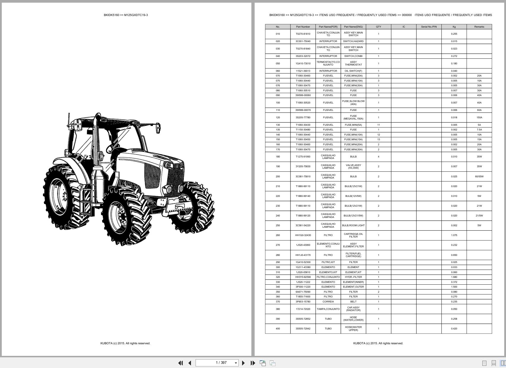 Kubota Tractor M125GXDTC19 3 Spare Parts Catalog EN PT (1)