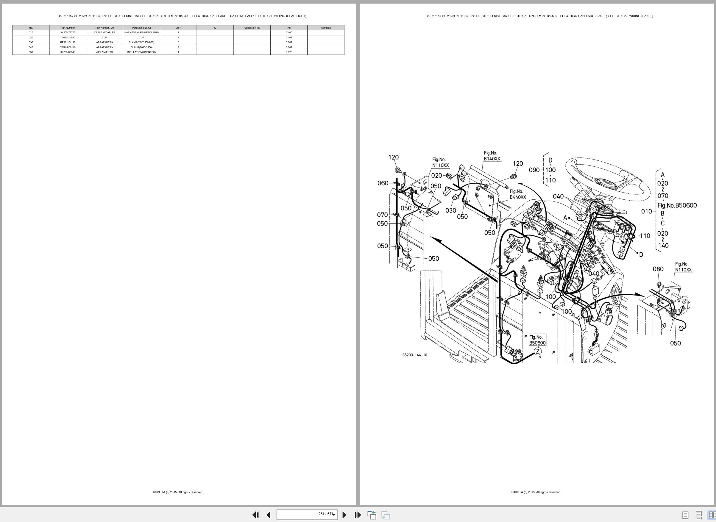 Kubota Tractor M125GXDTC24 3 Spare Parts Catalog EN ES (2)