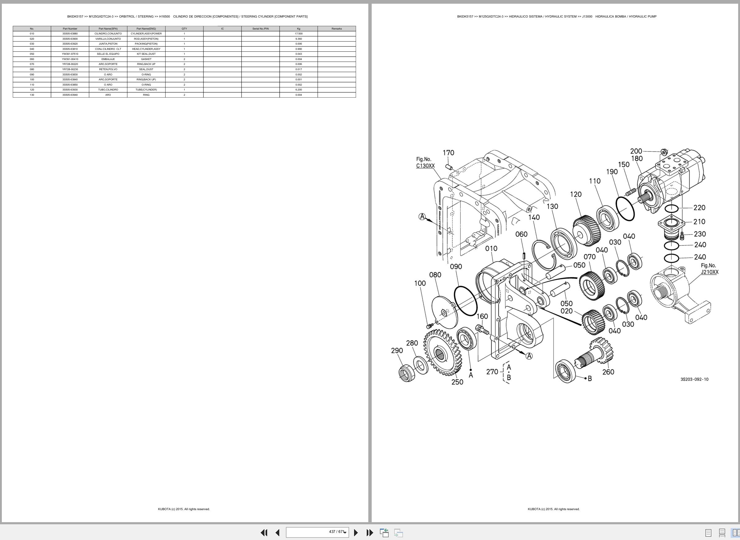 Kubota Tractor M125GXDTC24 3 Spare Parts Catalog EN ES (3)