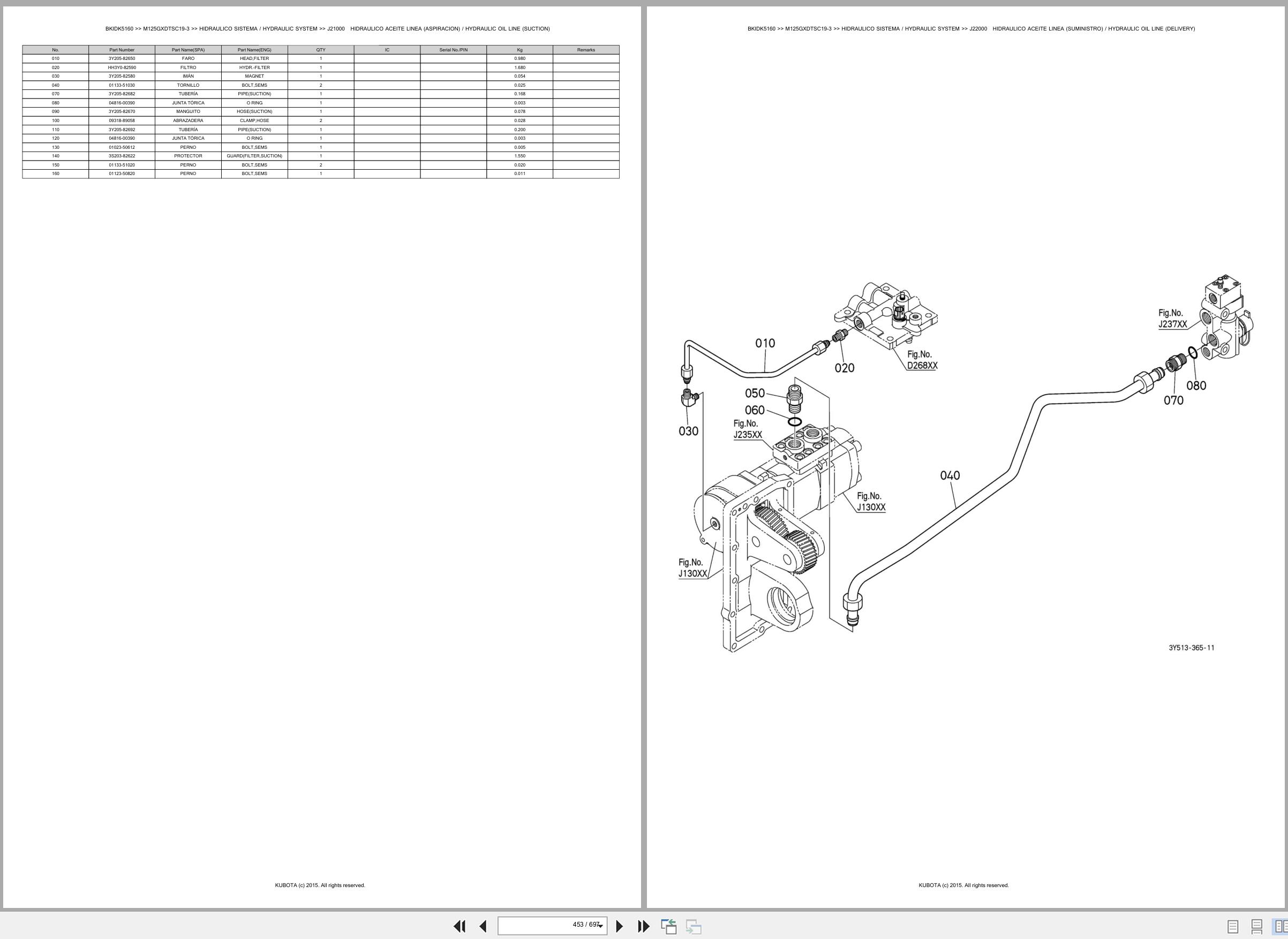 Kubota Tractor M125GXDTSC19 3 Spare Parts Catalog EN ES (3)