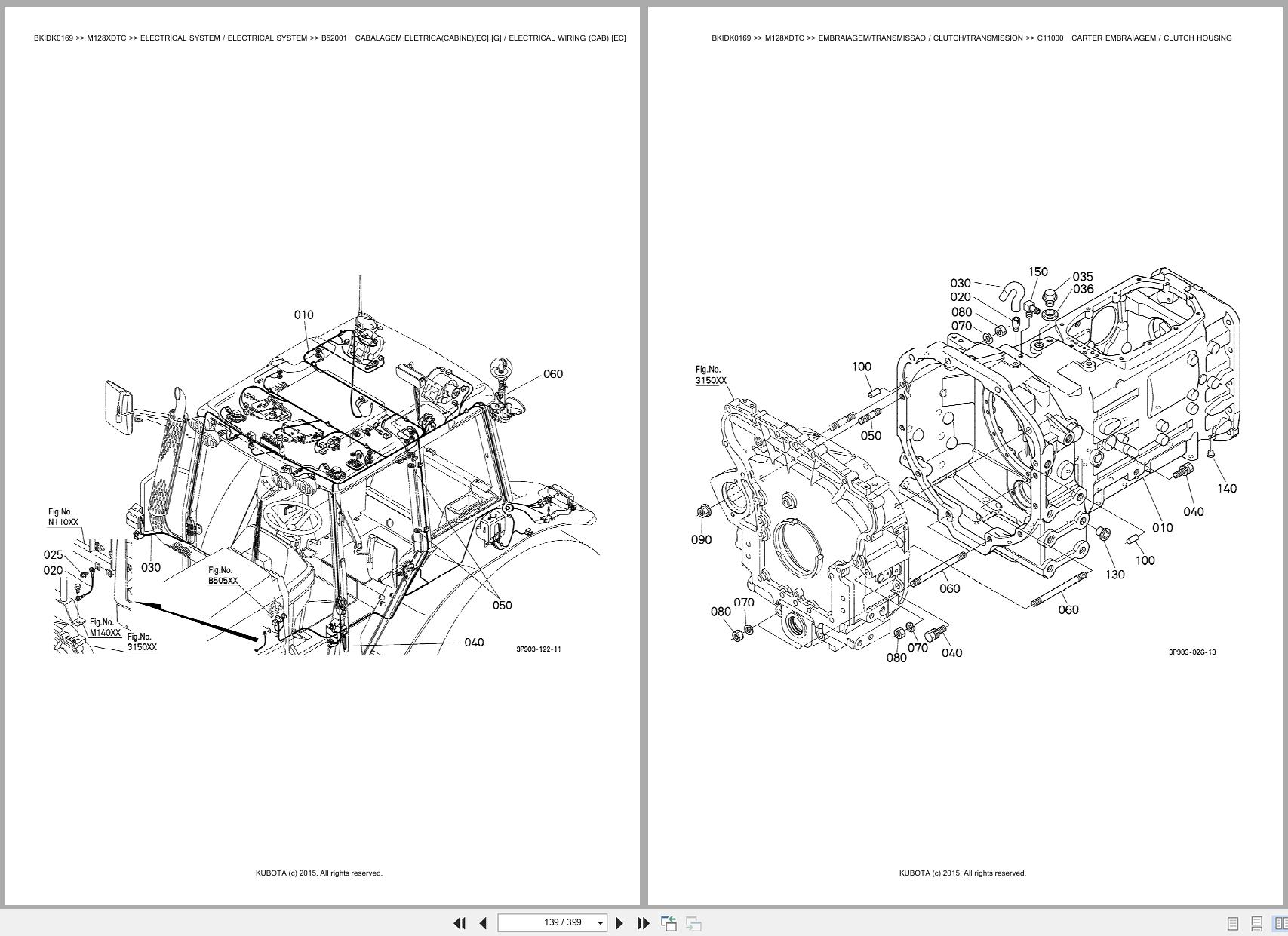 Kubota Tractor M128XDTC Spare Parts Catalog EN PT (2)