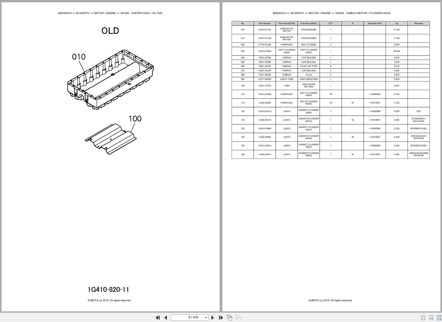 Kubota Tractor M130XDTC Spare Parts Catalog EN PT (3)