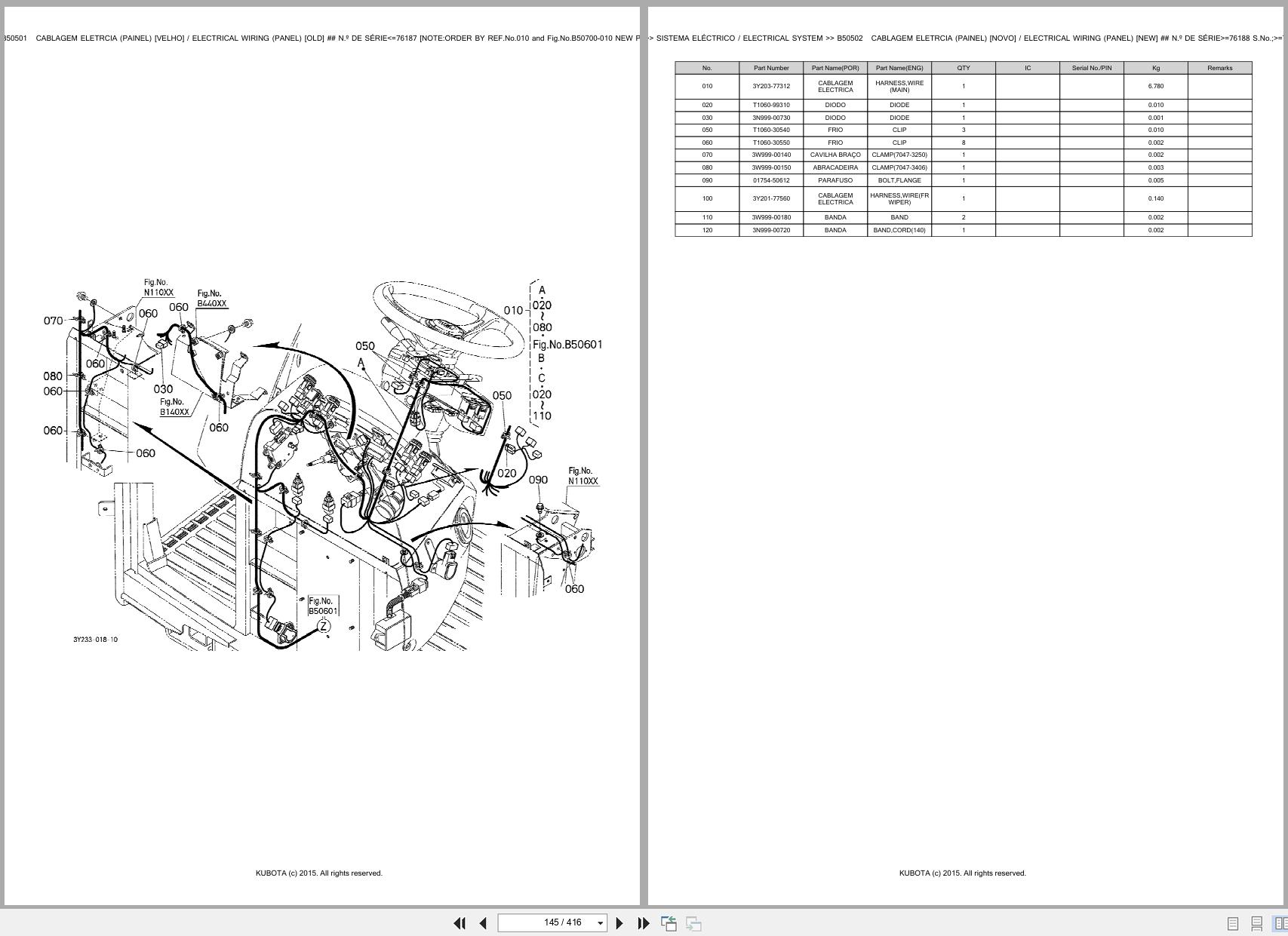 Kubota Tractor M135GXDTC 2 Spare Parts Catalog EN PT (2)