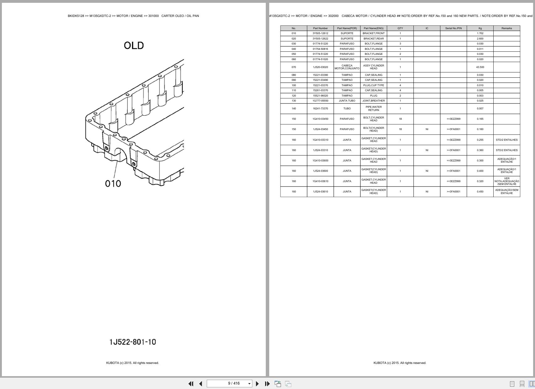 Kubota Tractor M135GXDTC 2 Spare Parts Catalog EN PT (3)