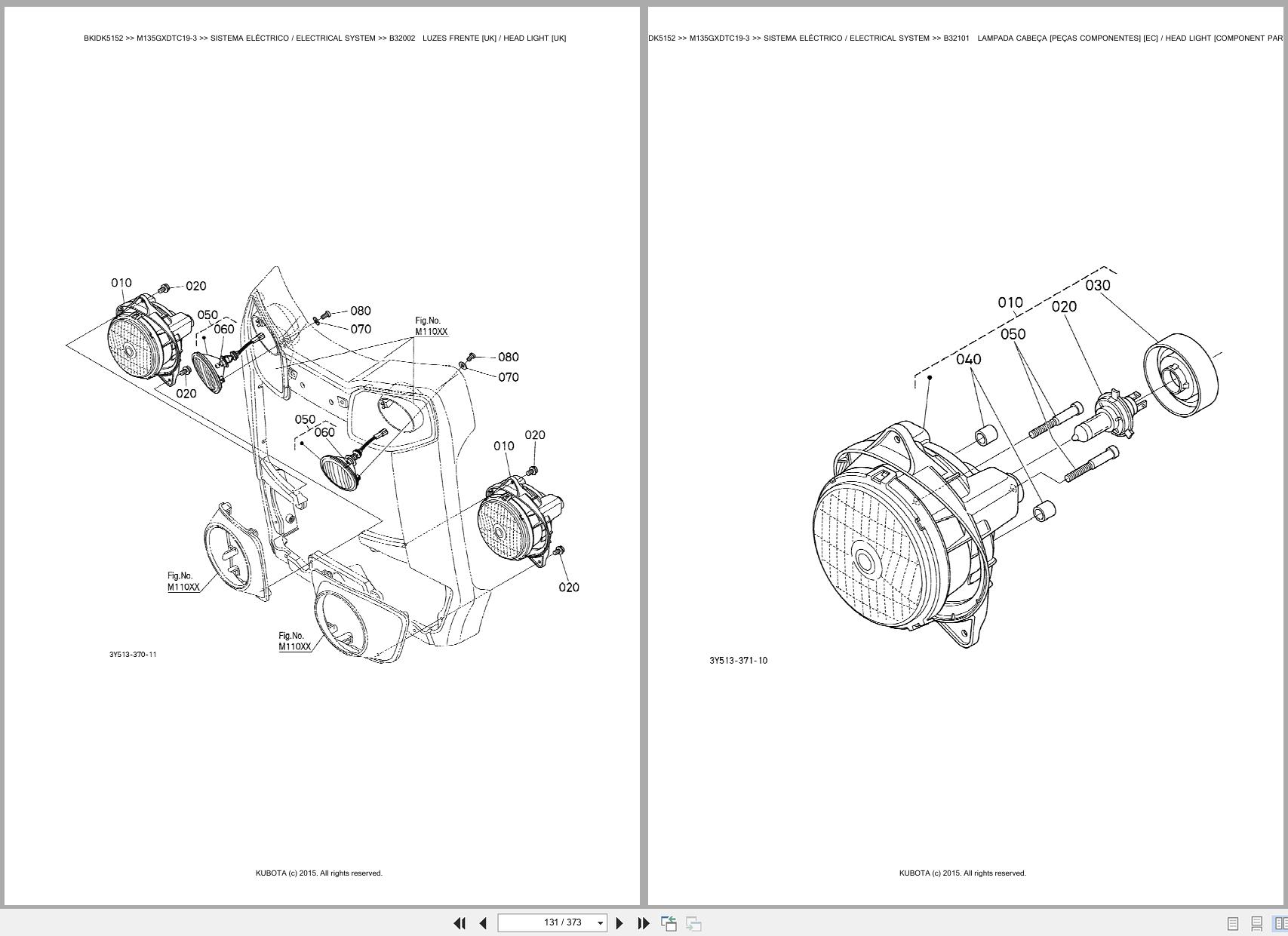 Kubota Tractor M135GXDTC19 3 Spare Parts Catalog EN PT (2)