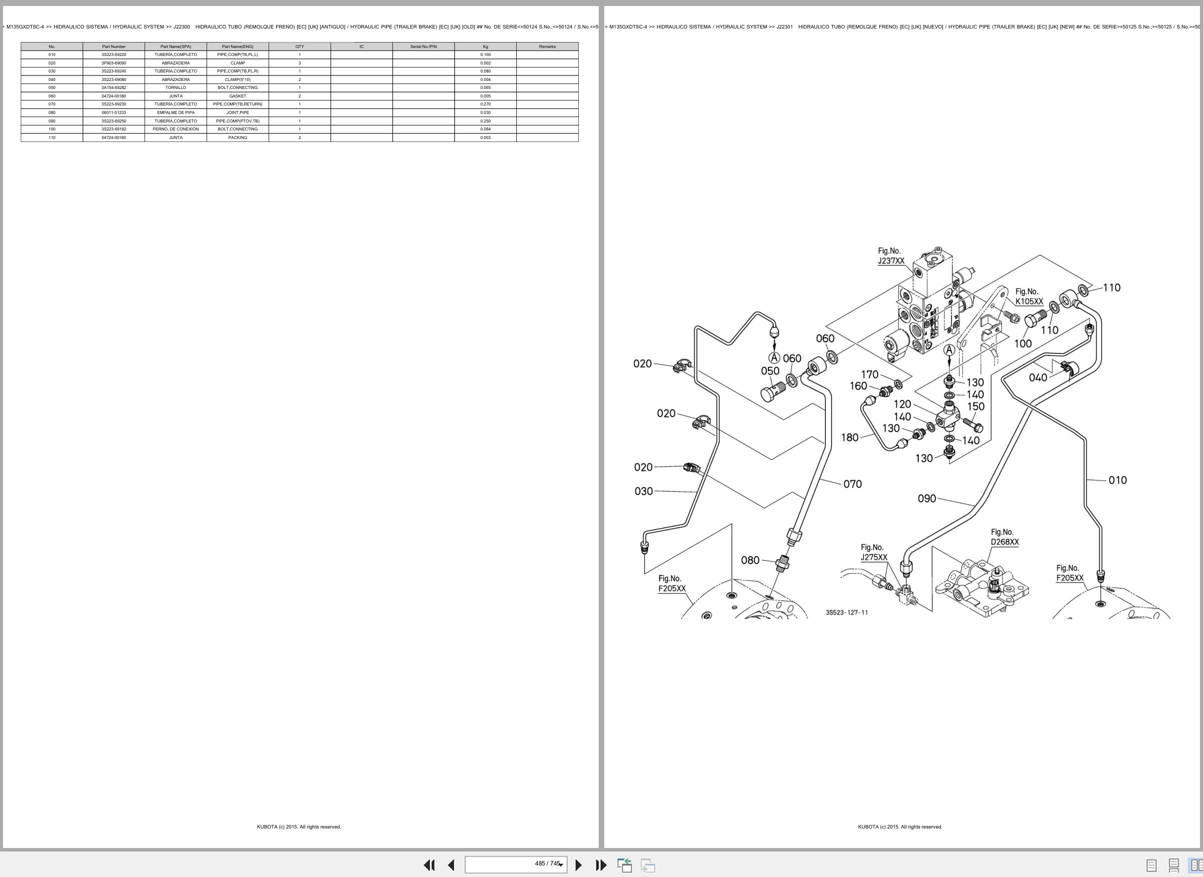 Kubota Tractor M135GXDTSC 4 Spare Parts Catalog EN ES (3)