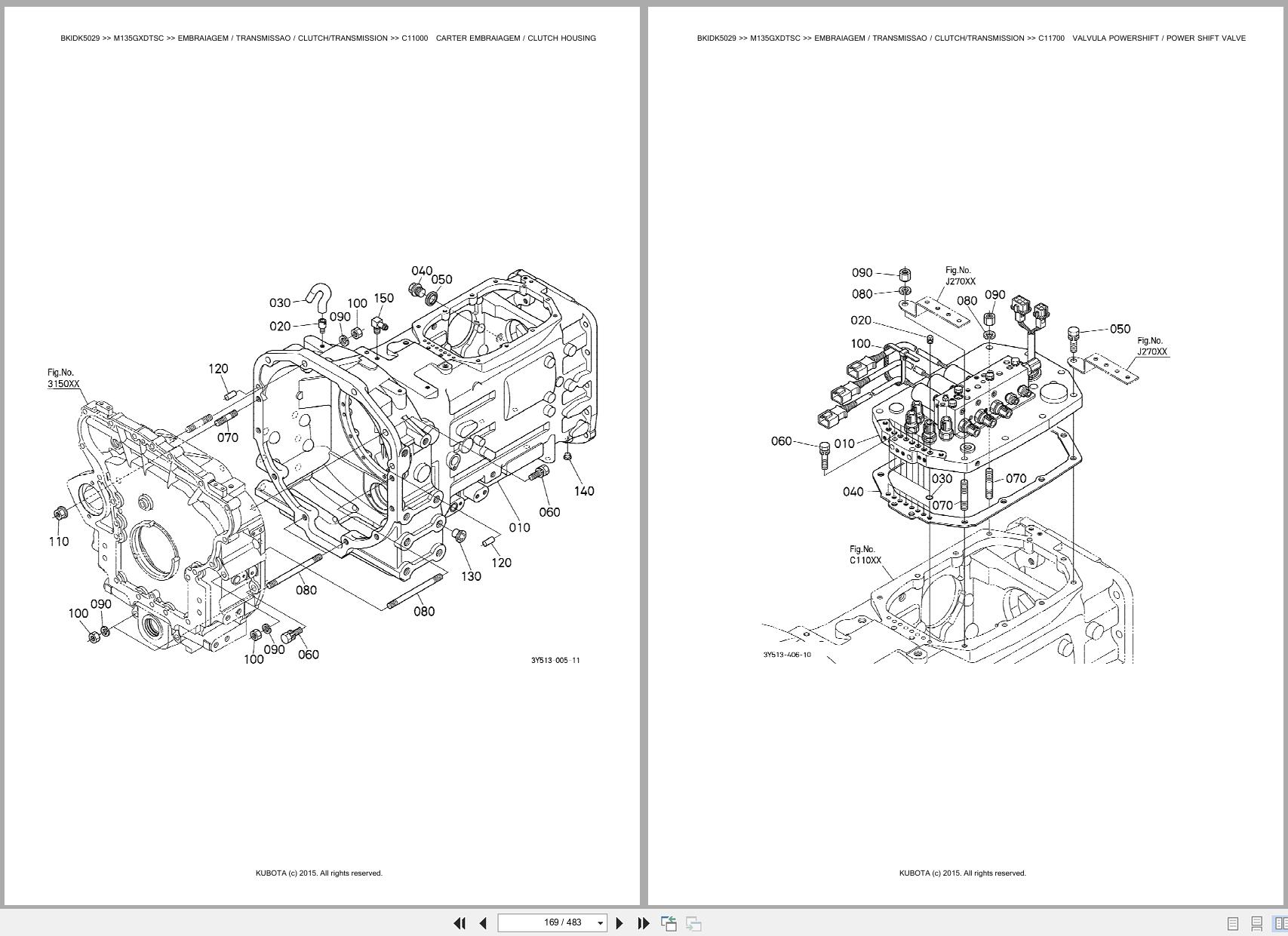 Kubota Tractor M135GXDTSC Spare Parts Catalog EN PT (2)