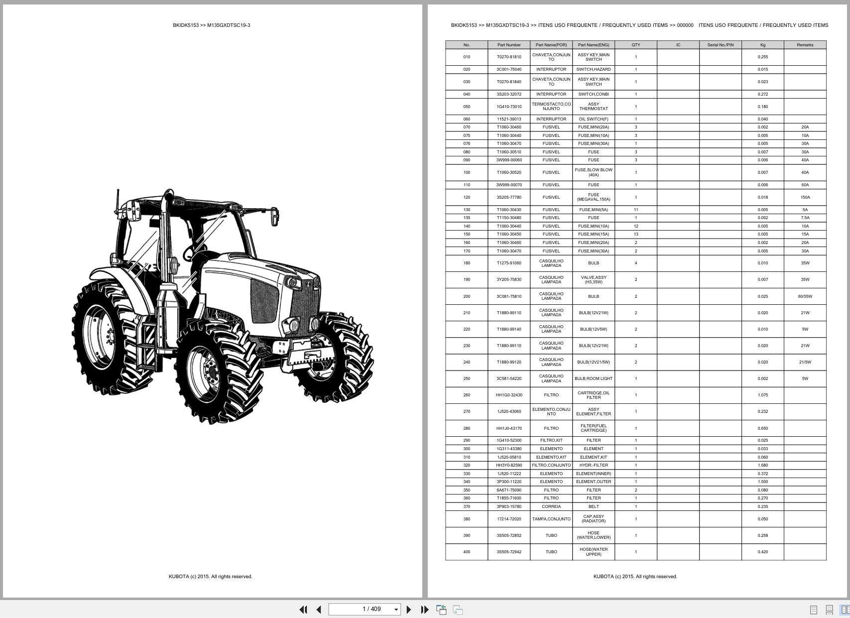 Kubota Tractor M135GXDTSC19 3 Spare Parts Catalog EN PT (1)
