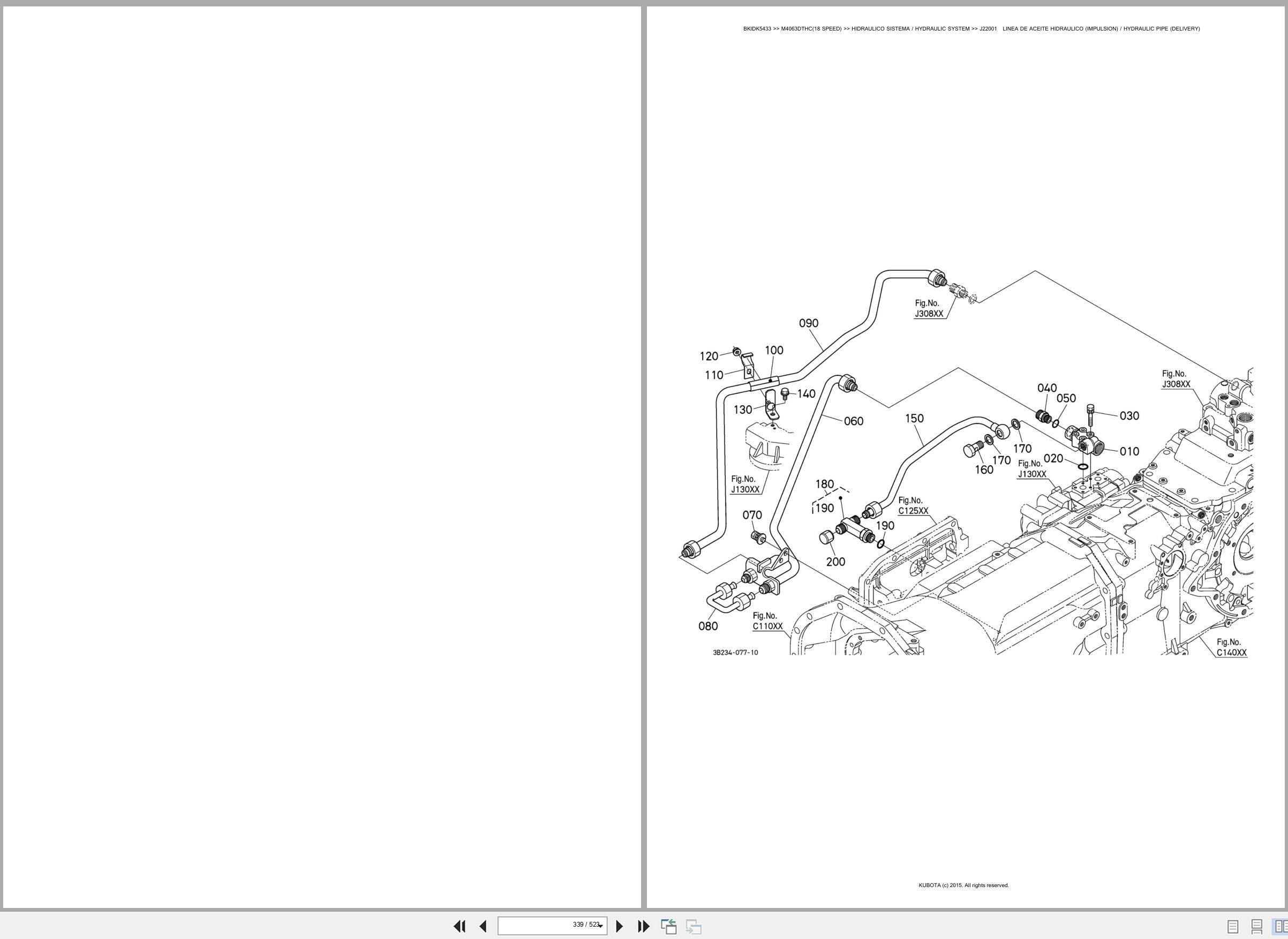 Kubota Tractor M4063DTHC 18 Speed Spare Parts Catalog EN ES (3)
