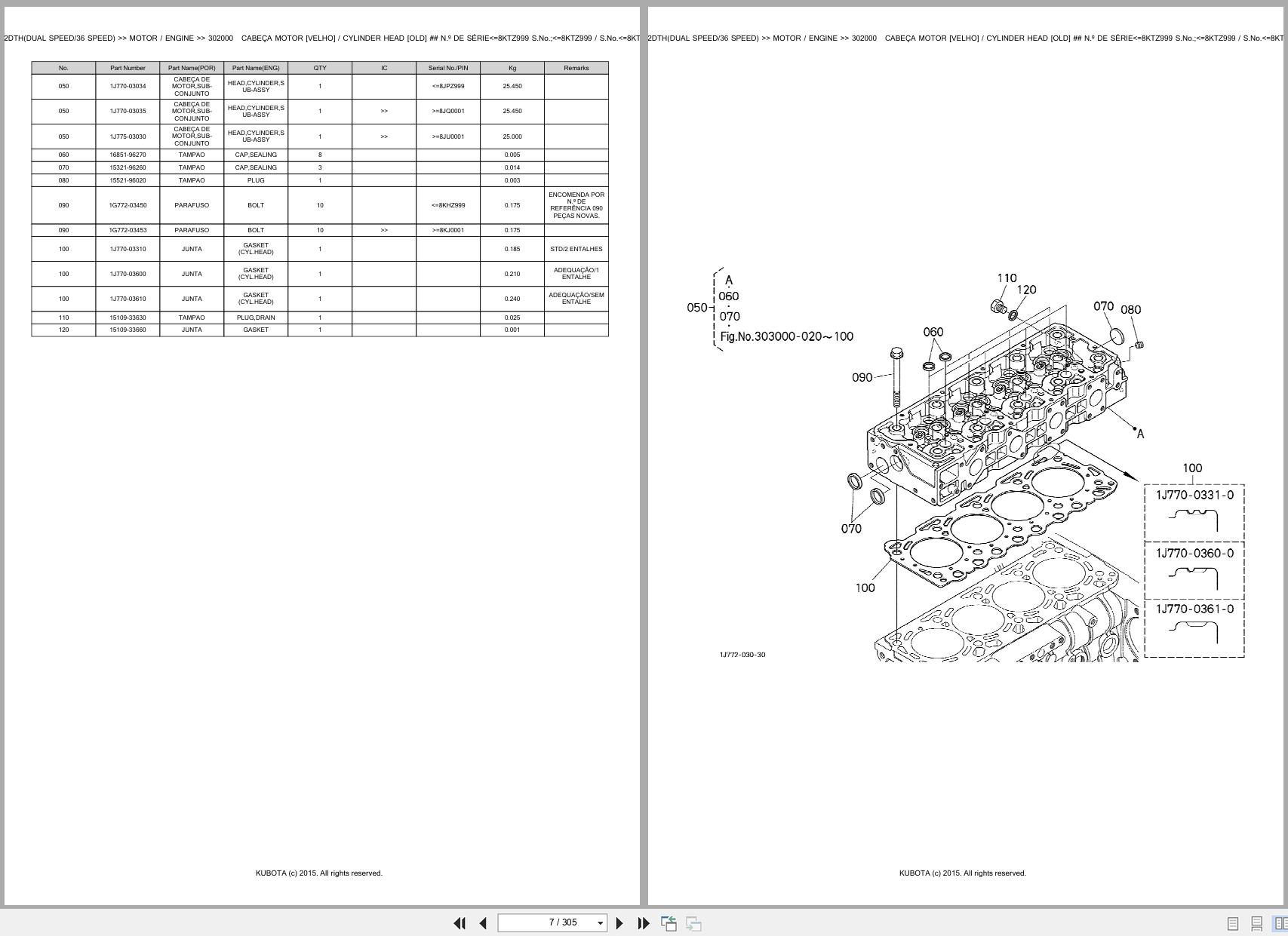 Kubota Tractor M4072DTH DUAL SPEED 36 SPEED Spare Parts Catalog EN PT (3)