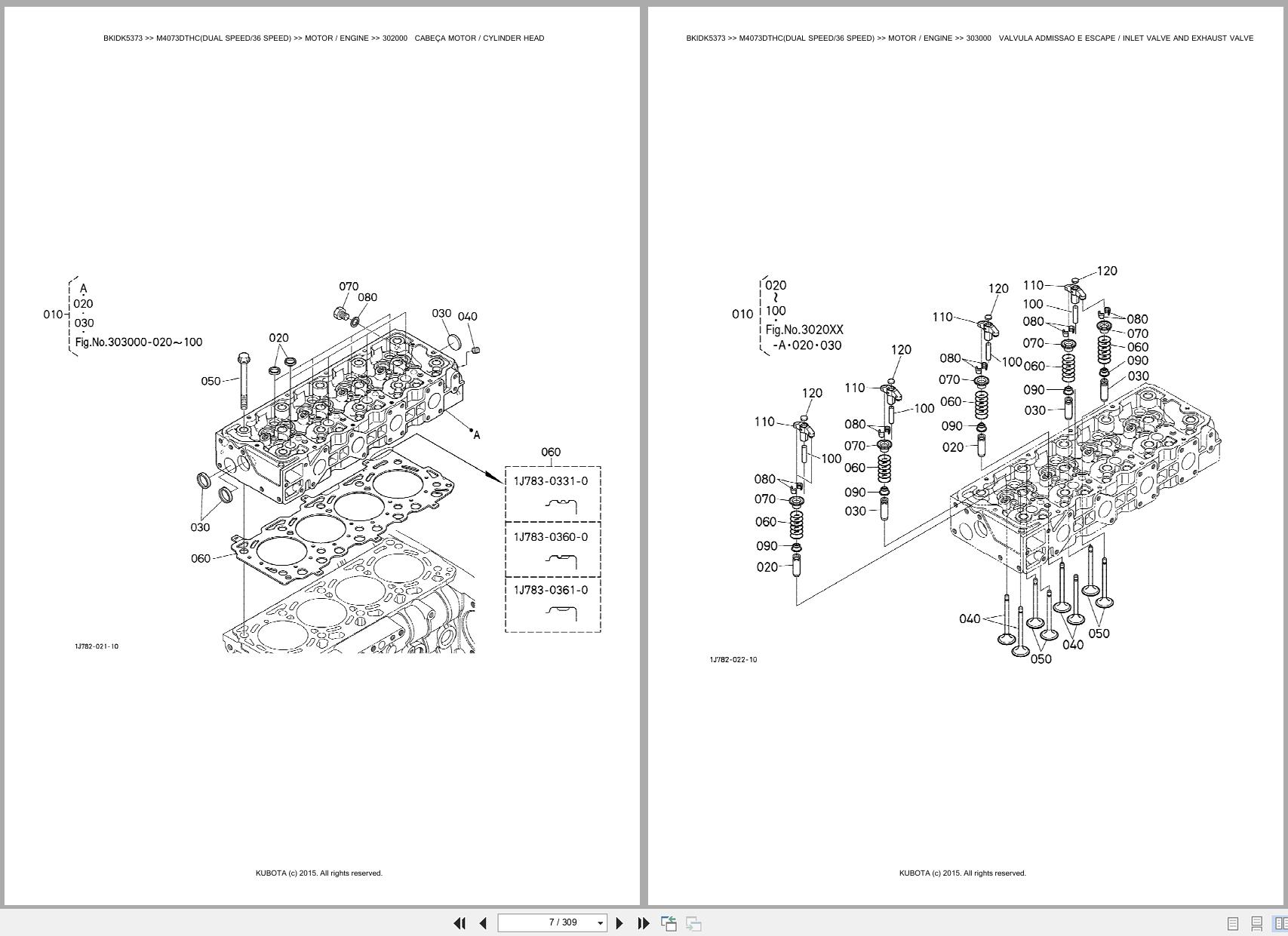 Kubota Tractor M4073DTHC DUAL SPEED 36 SPEED Spare Parts Catalog EN PT (3)