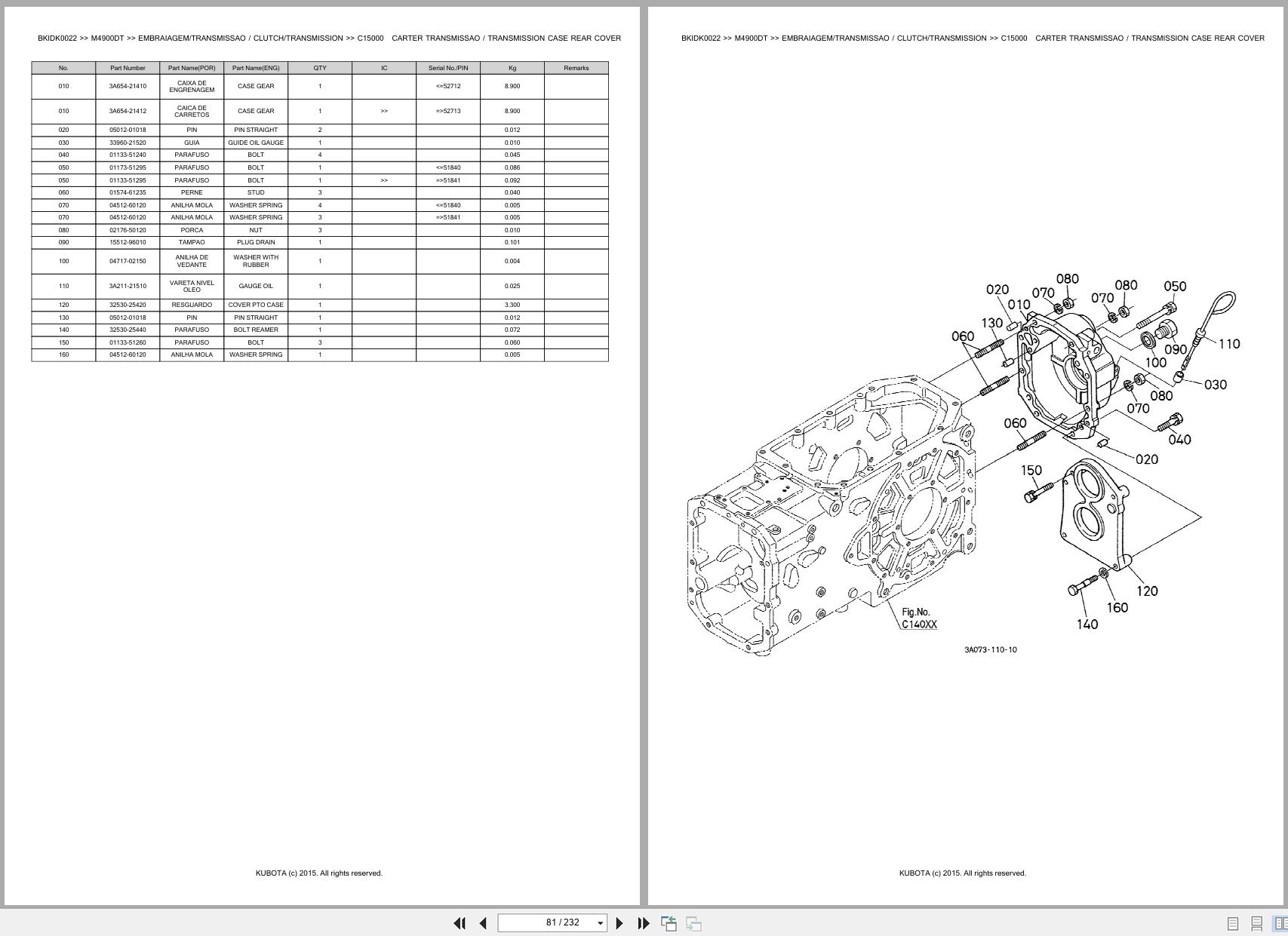 Kubota Tractor M4900DT Spare Parts Catalog EN PT (2)