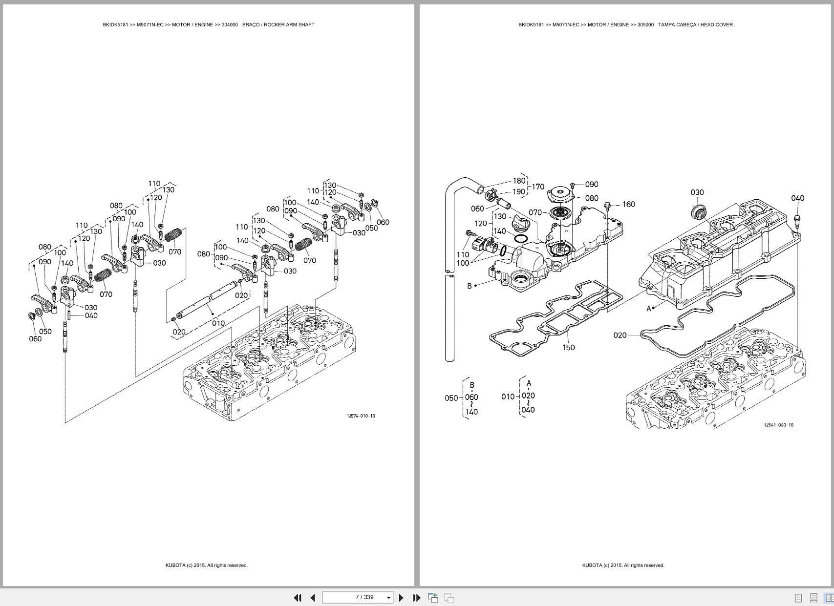 Kubota Tractor M5071N EC Spare Parts Catalog EN PT (3)