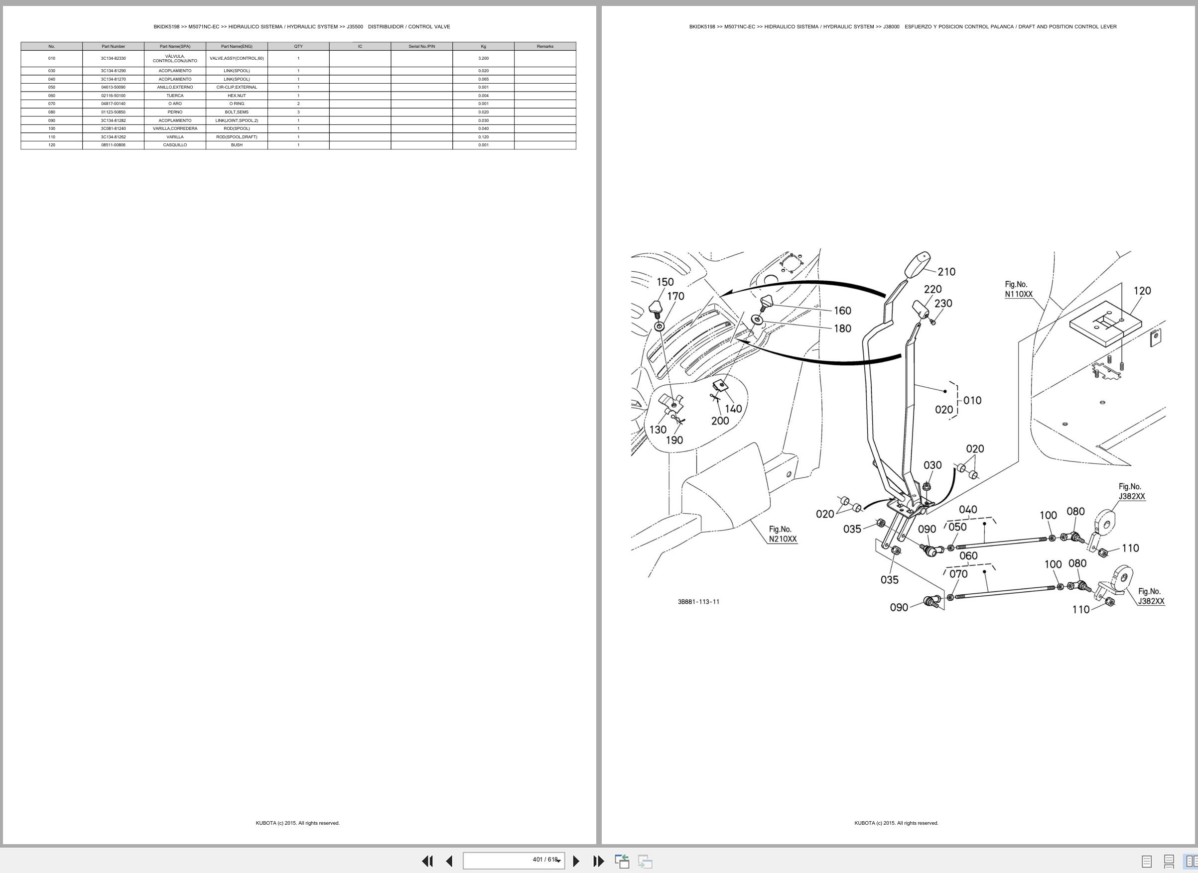 Kubota Tractor M5071NC EC Spare Parts Catalog EN ES (3)