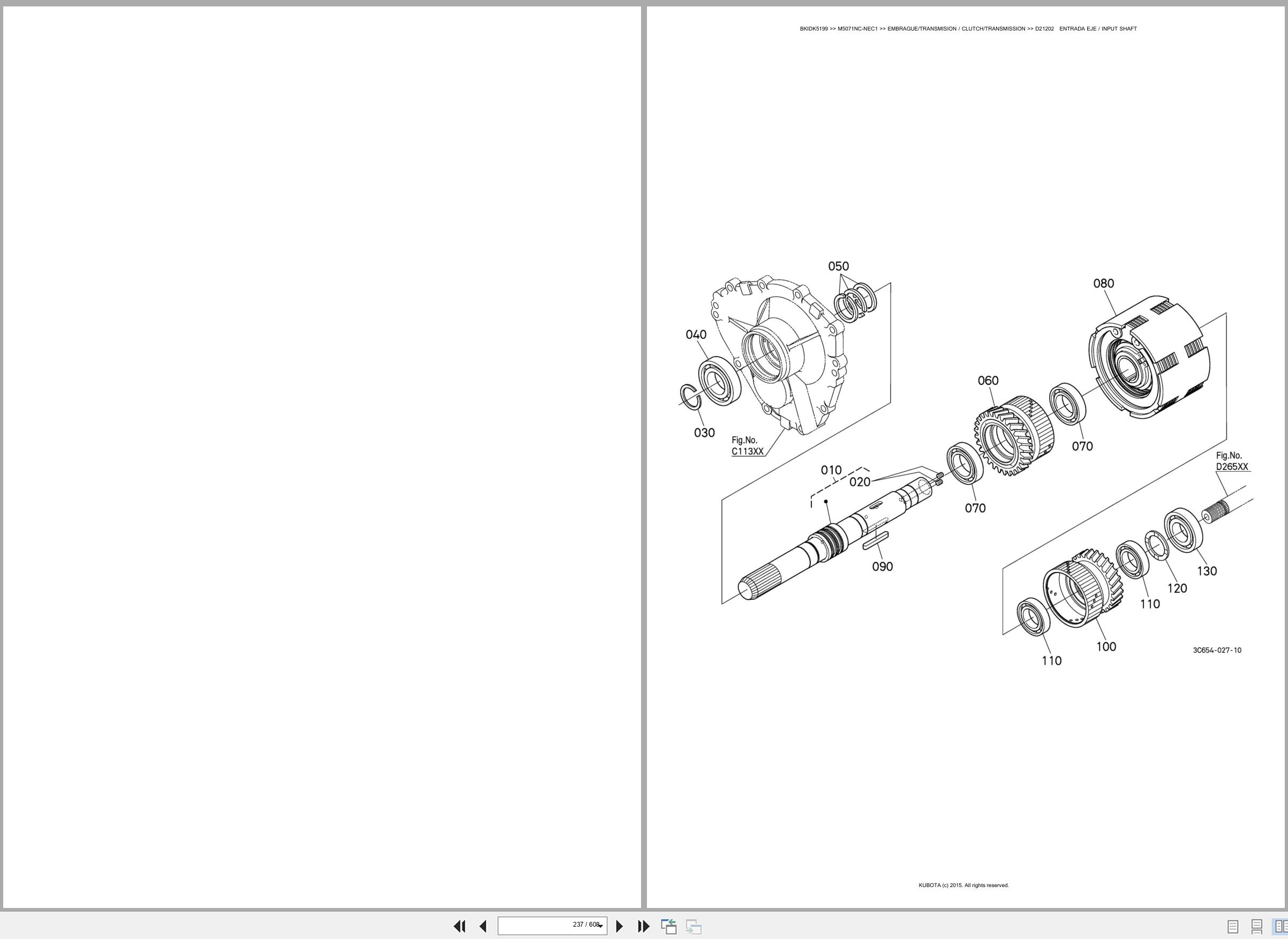Kubota Tractor M5071NC NEC1 Spare Parts Catalog EN ES (2)