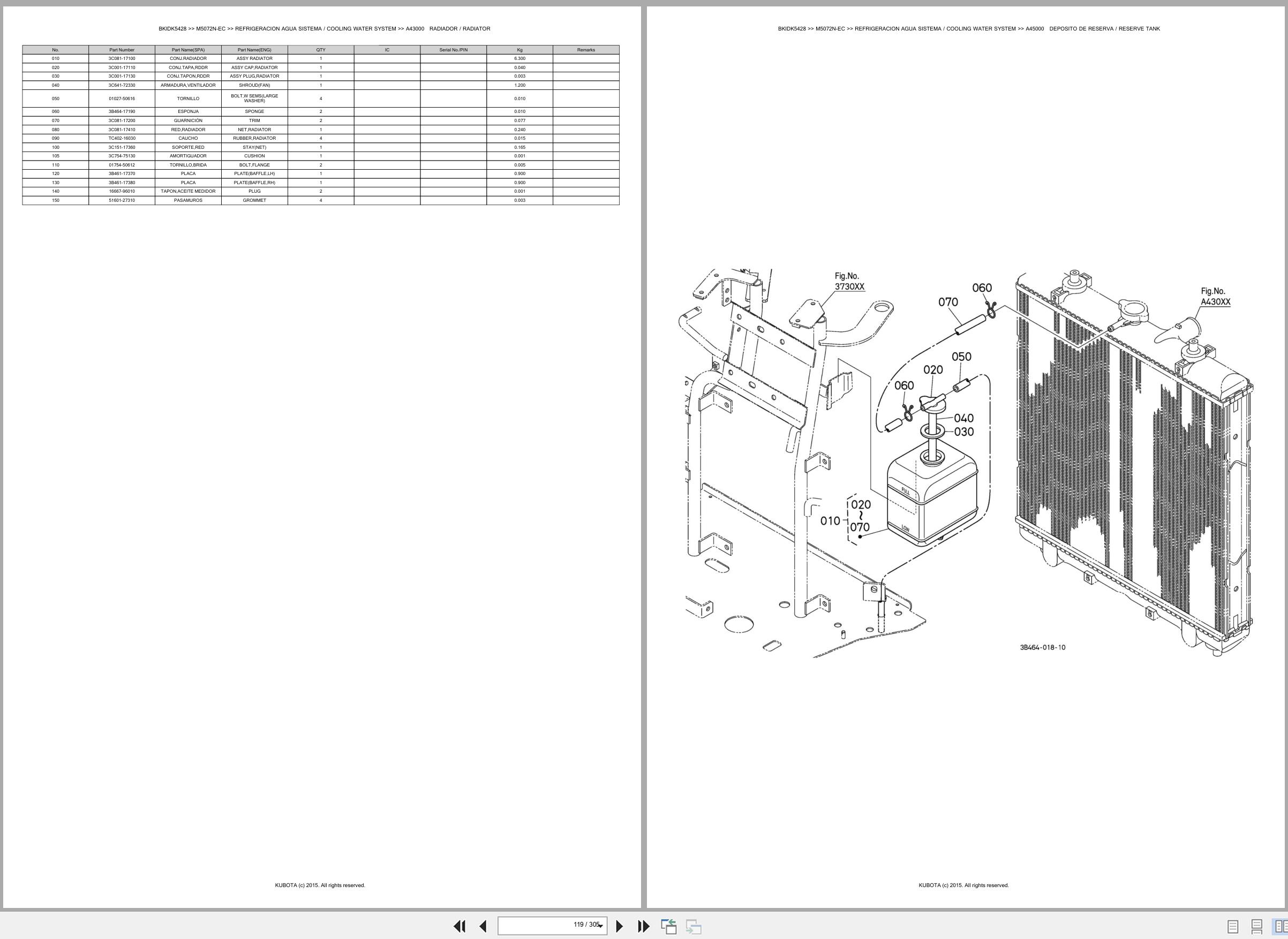 Kubota Tractor M5072N EC Spare Parts Catalog EN ES (2)