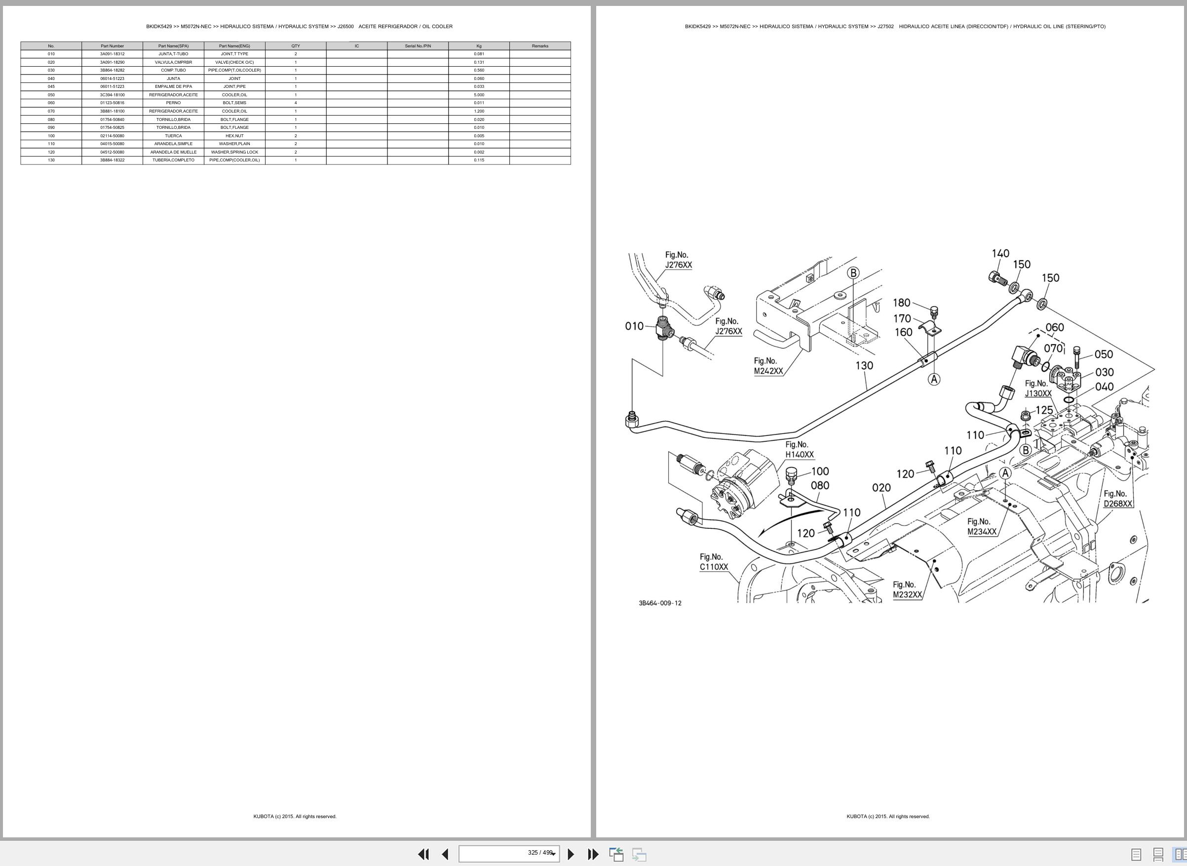 Kubota Tractor M5072N NEC Spare Parts Catalog EN ES (3)