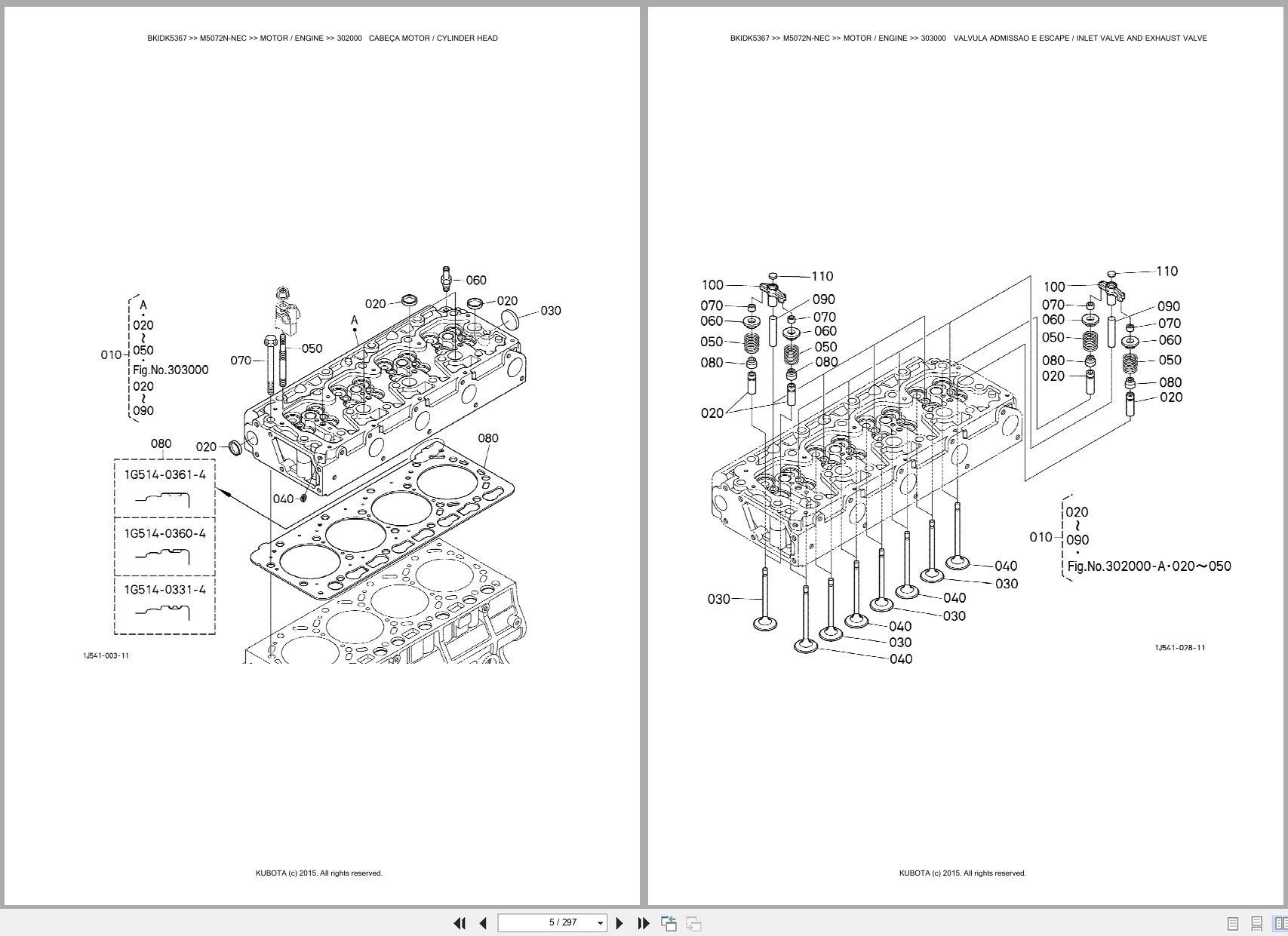 Kubota Tractor M5072N NEC Spare Parts Catalog EN PT (3)