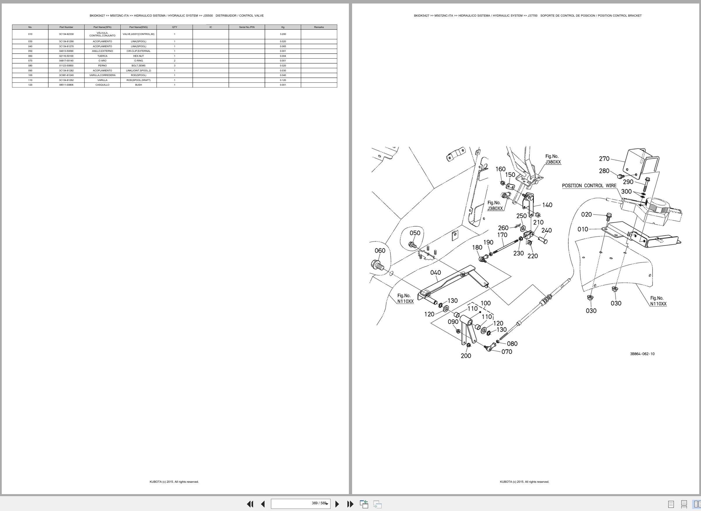 Kubota Tractor M5072NC ITA Spare Parts Catalog EN ES (3)