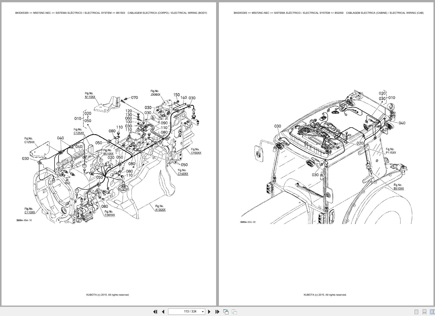 Kubota Tractor M5072NC NEC Spare Parts Catalog EN PT (2)