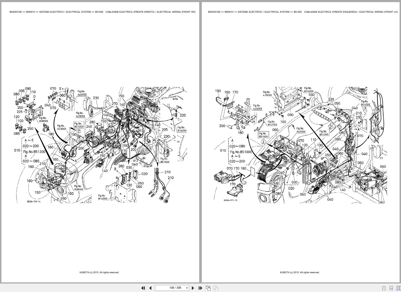Kubota Tractor M5091H Spare Parts Catalog EN PT (2)