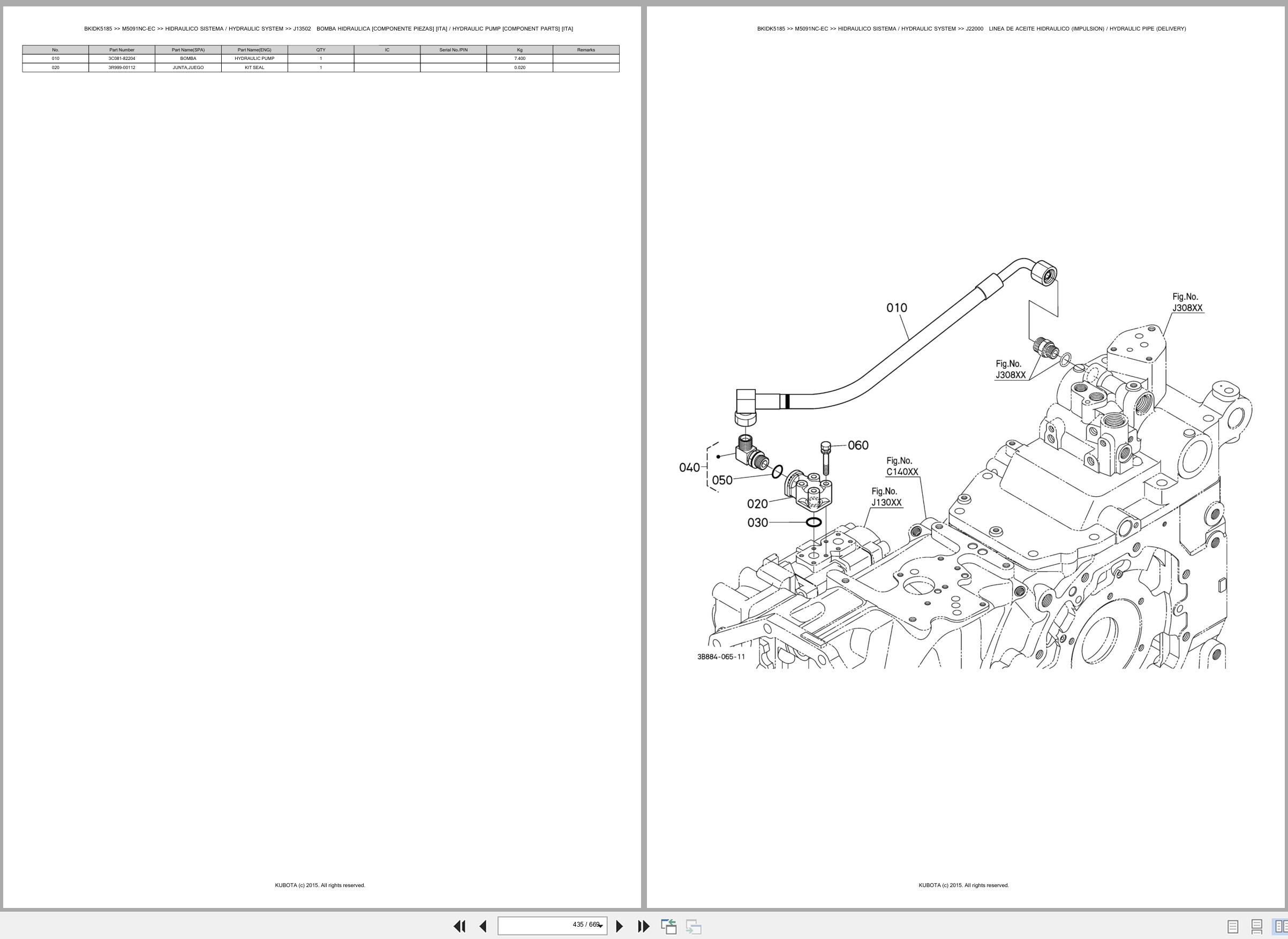Kubota Tractor M5091NC EC Spare Parts Catalog EN ES (3)