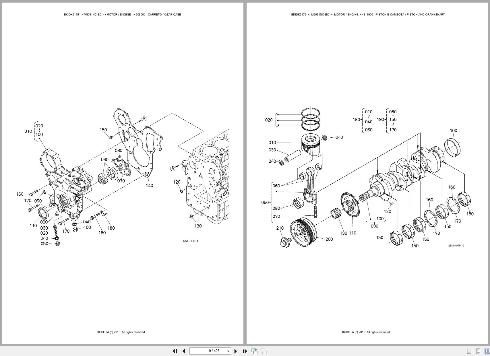Kubota Tractor M5091NC EC Spare Parts Catalog EN PT (3)