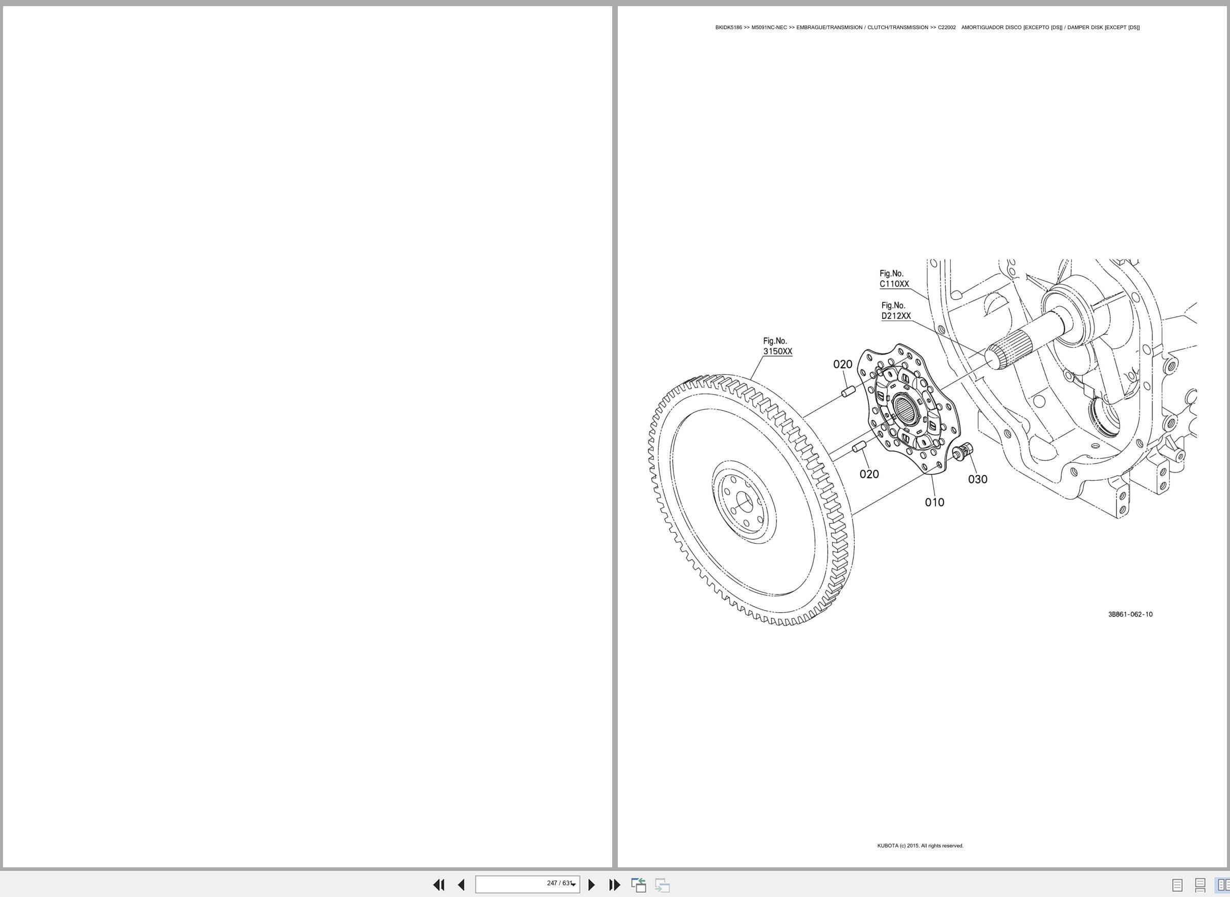 Kubota Tractor M5091NC NEC Spare Parts Catalog EN ES (2)