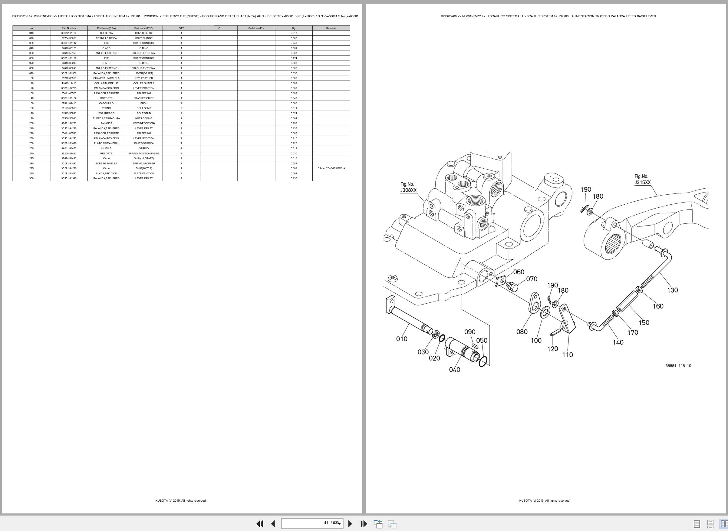 Kubota Tractor M5091NC PC Spare Parts Catalog EN ES (3)