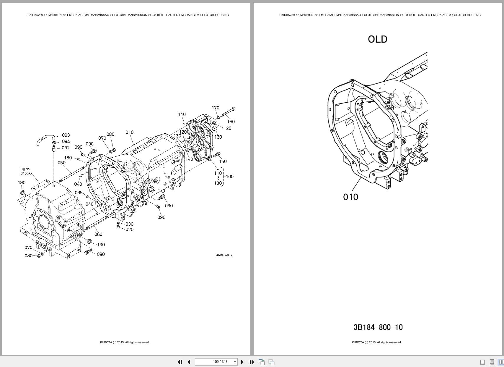 Kubota Tractor M5091UN Spare Parts Catalog EN PT (2)