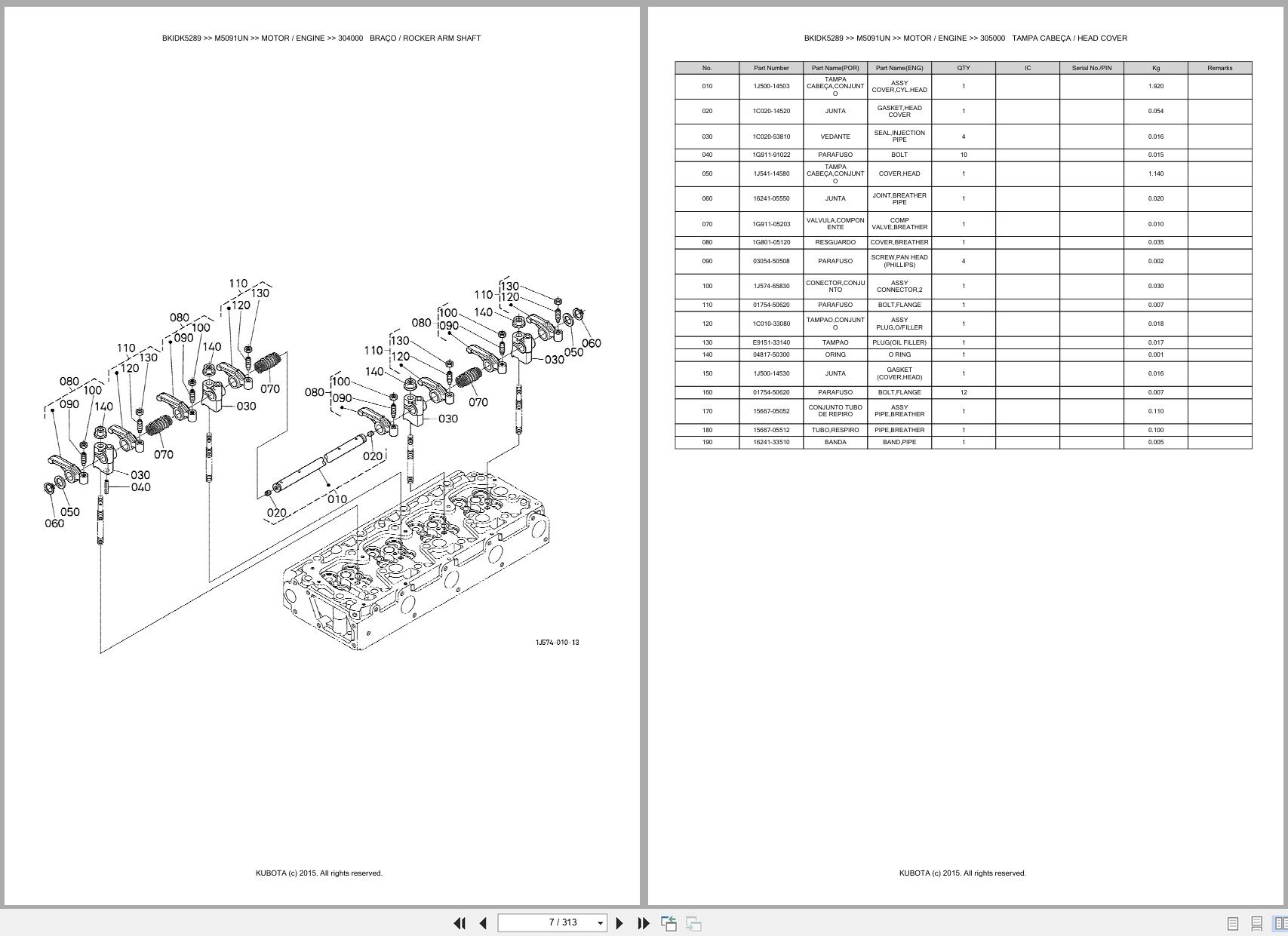 Kubota Tractor M5091UN Spare Parts Catalog EN PT (3)