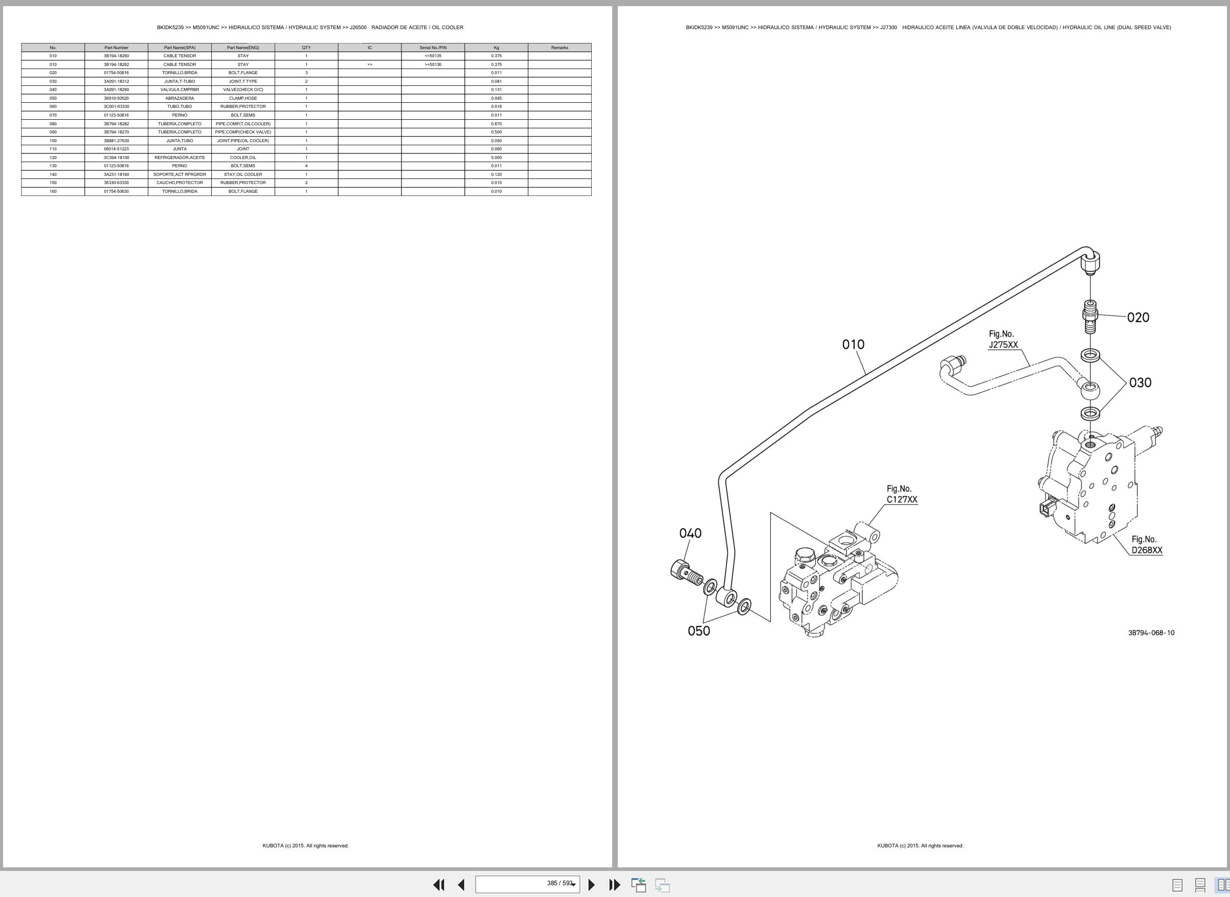 Kubota Tractor M5091UNC Spare Parts Catalog EN ES (3)