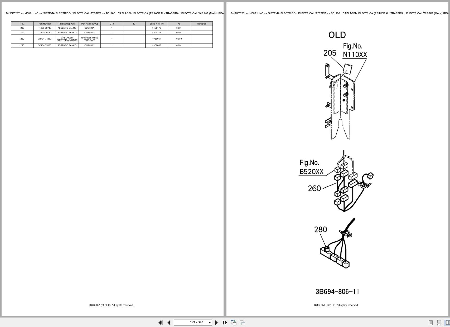 Kubota Tractor M5091UNC Spare Parts Catalog EN PT (2)