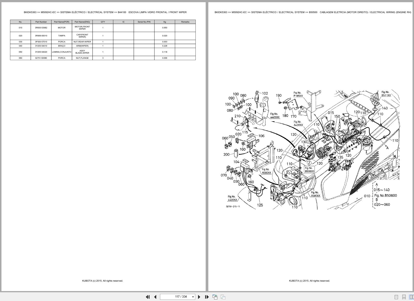 Kubota Tractor M5092HC EC Spare Parts Catalog EN PT (2)