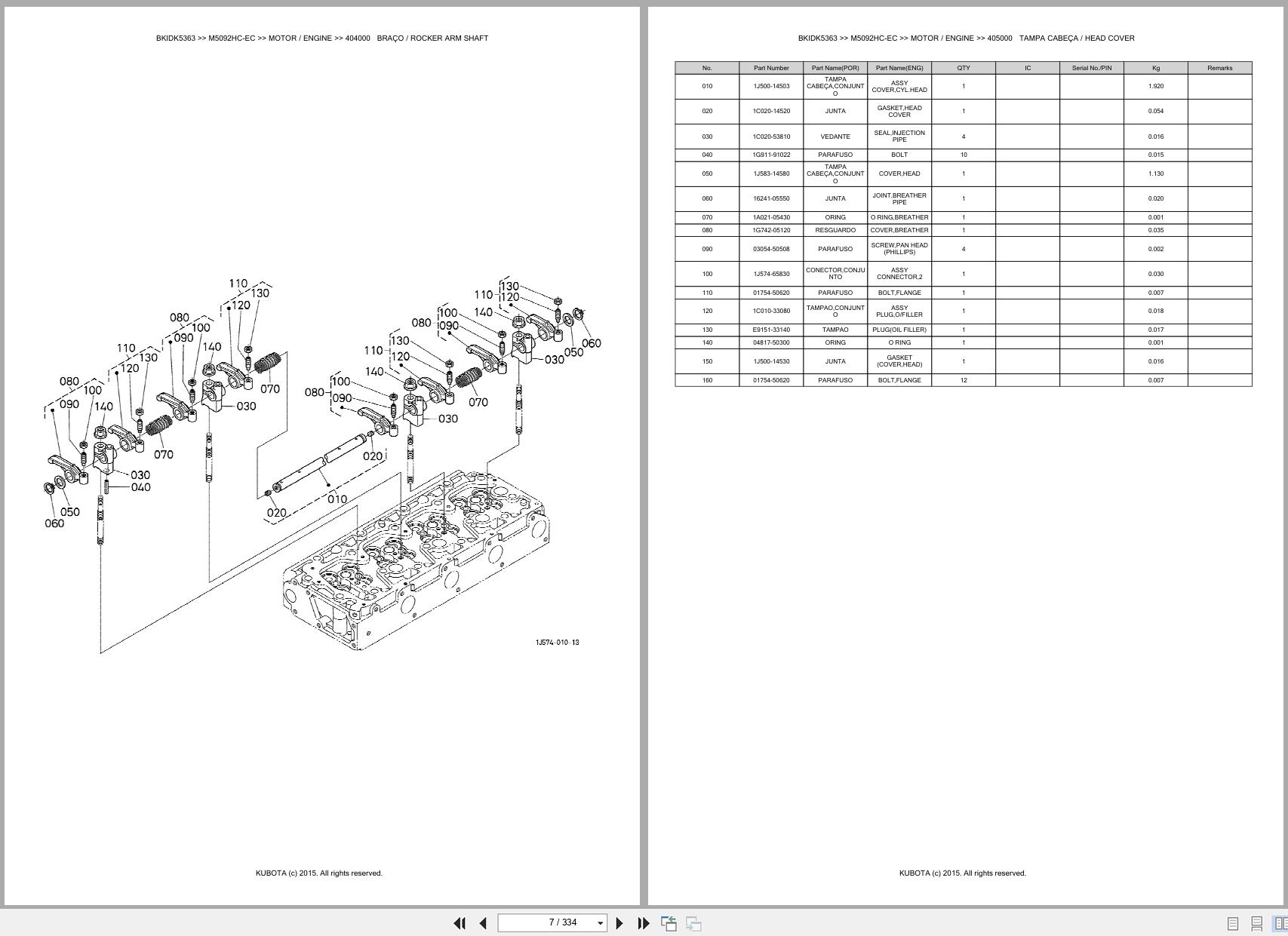 Kubota Tractor M5092HC EC Spare Parts Catalog EN PT (3)