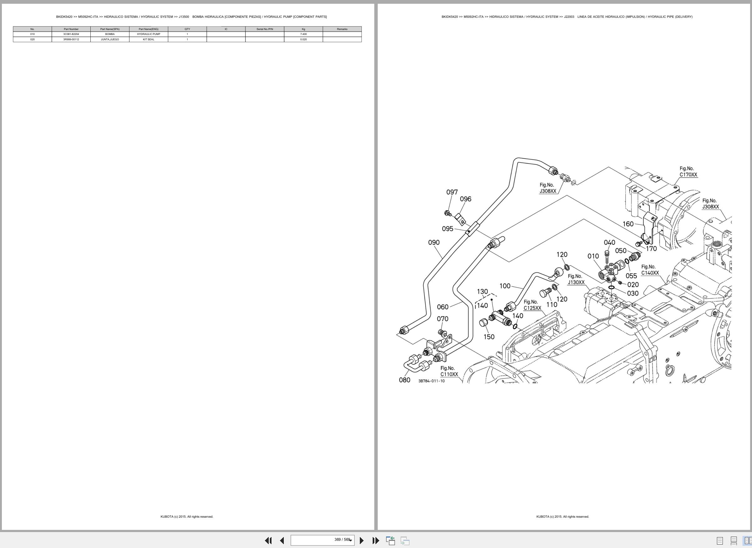 Kubota Tractor M5092HC ITA Spare Parts Catalog EN ES (3)