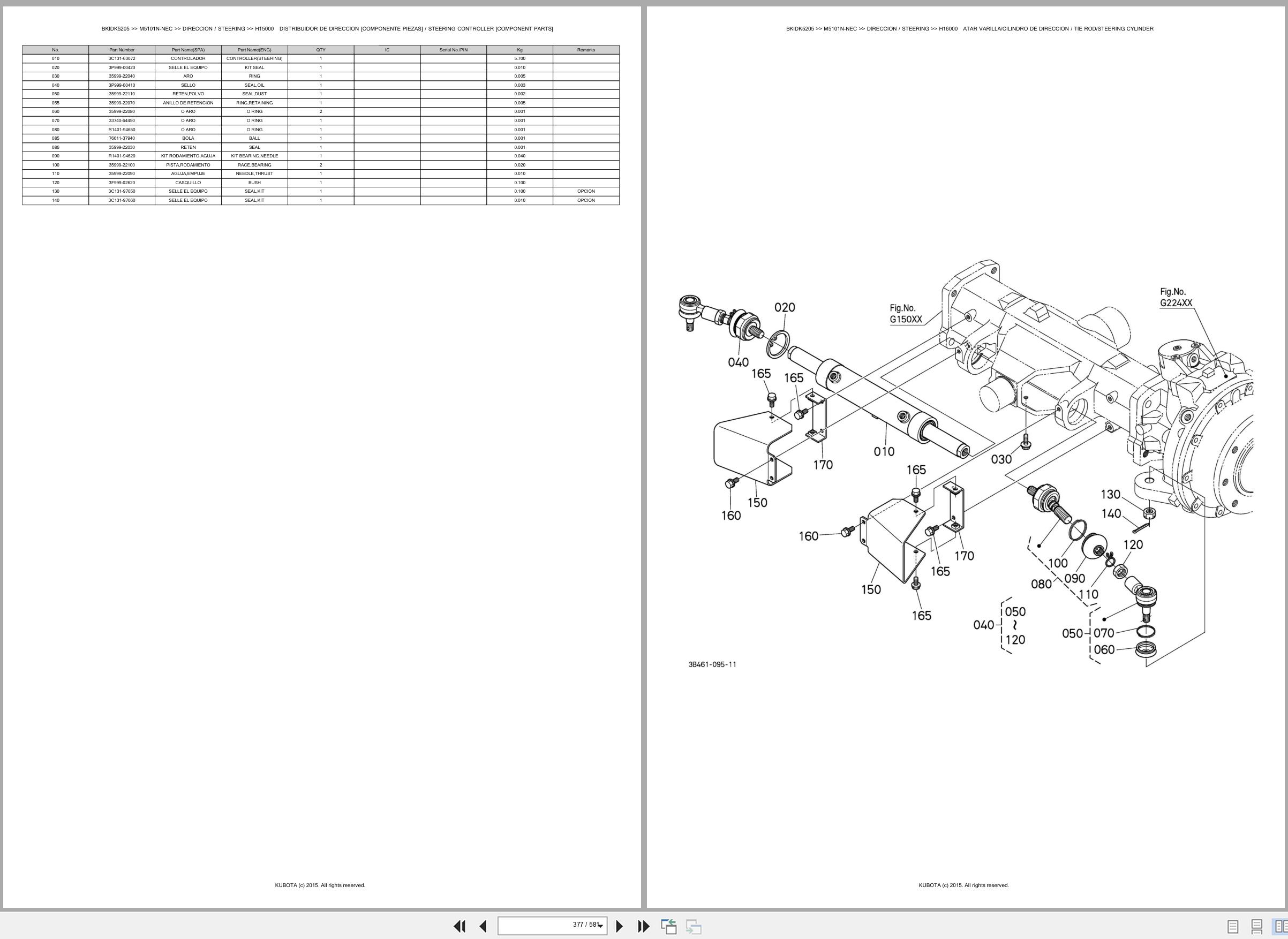 Kubota Tractor M5101N NEC Spare Parts Catalog EN ES (3)