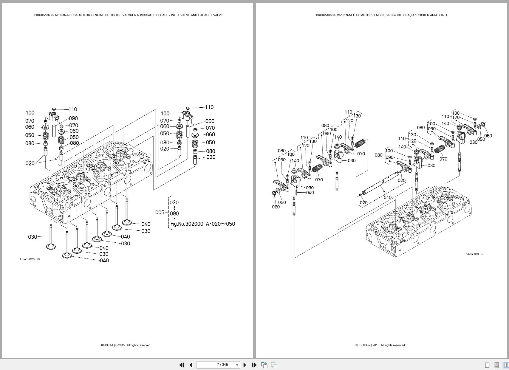 Kubota Tractor M5101N NEC Spare Parts Catalog EN PT (3)
