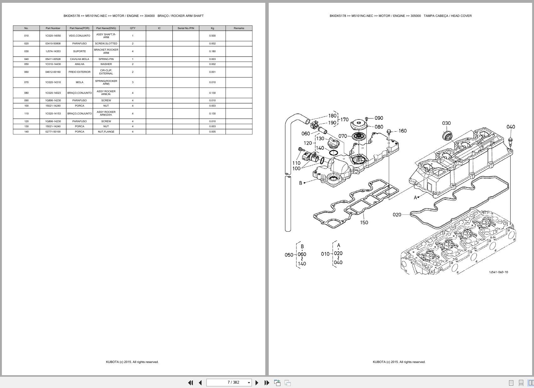 Kubota Tractor M5101NC NEC Spare Parts Catalog EN PT (3)