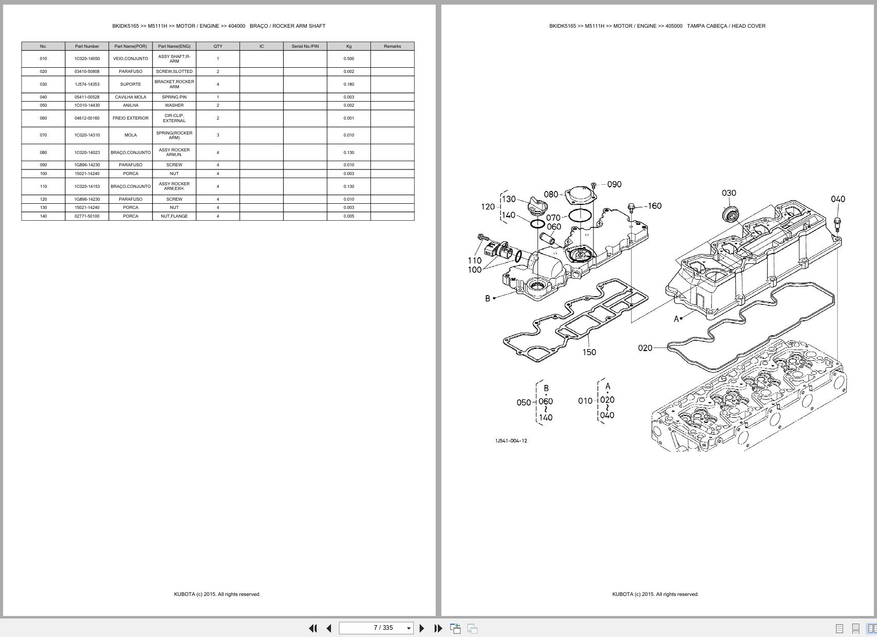 Kubota Tractor M5111H Spare Parts Catalog EN PT (3)